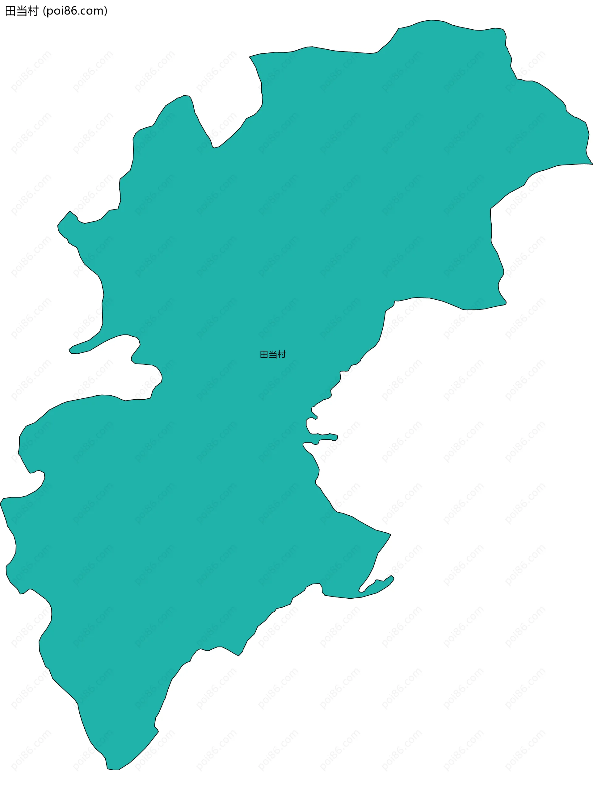 田当村边界地图