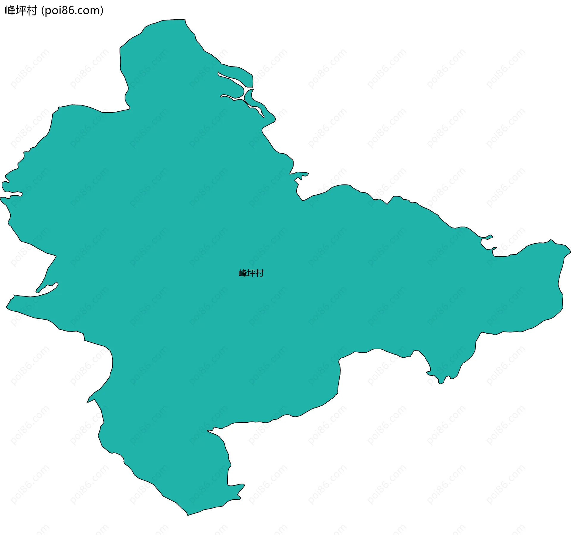 峰坪村边界地图
