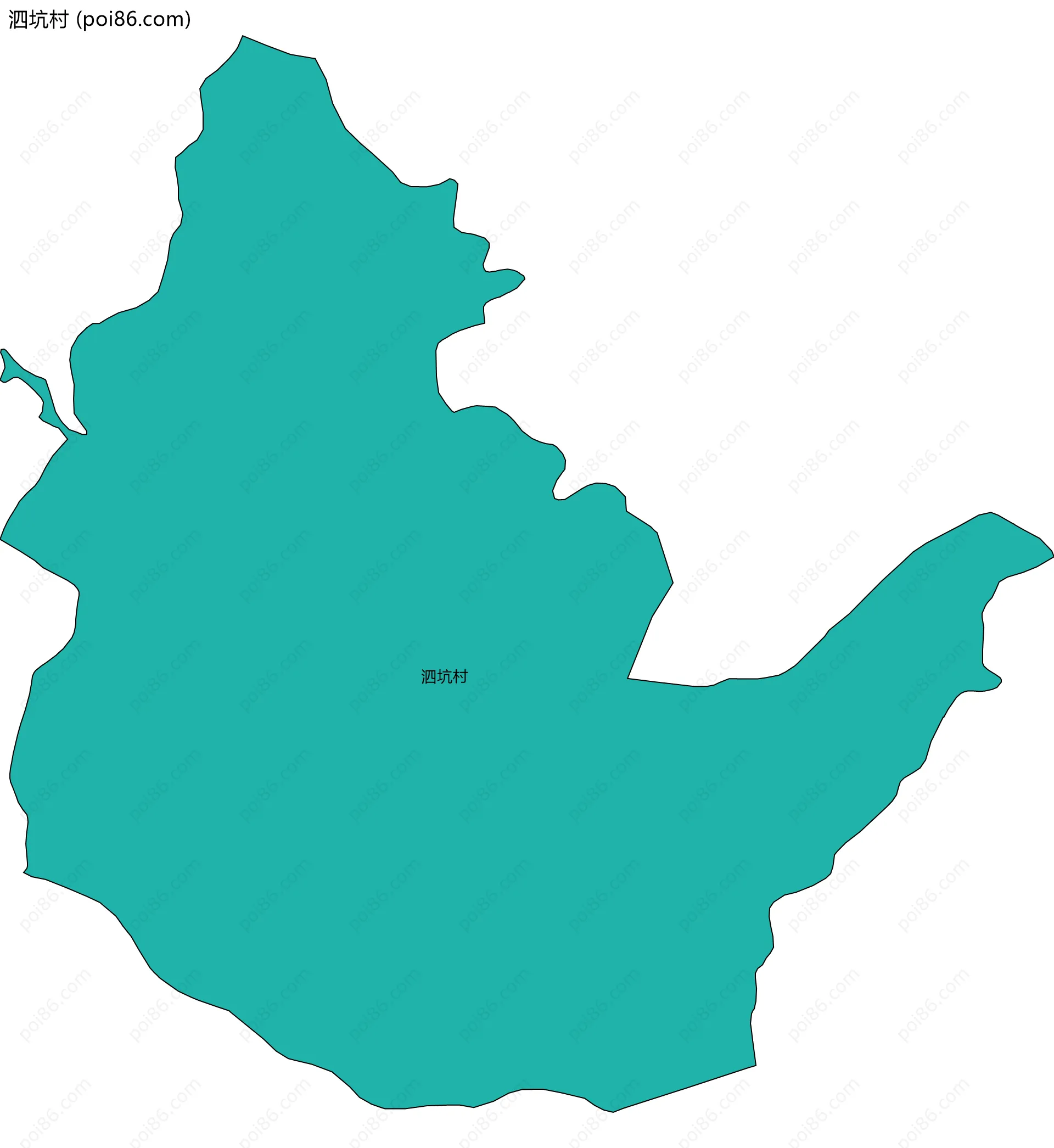 泗坑村边界地图