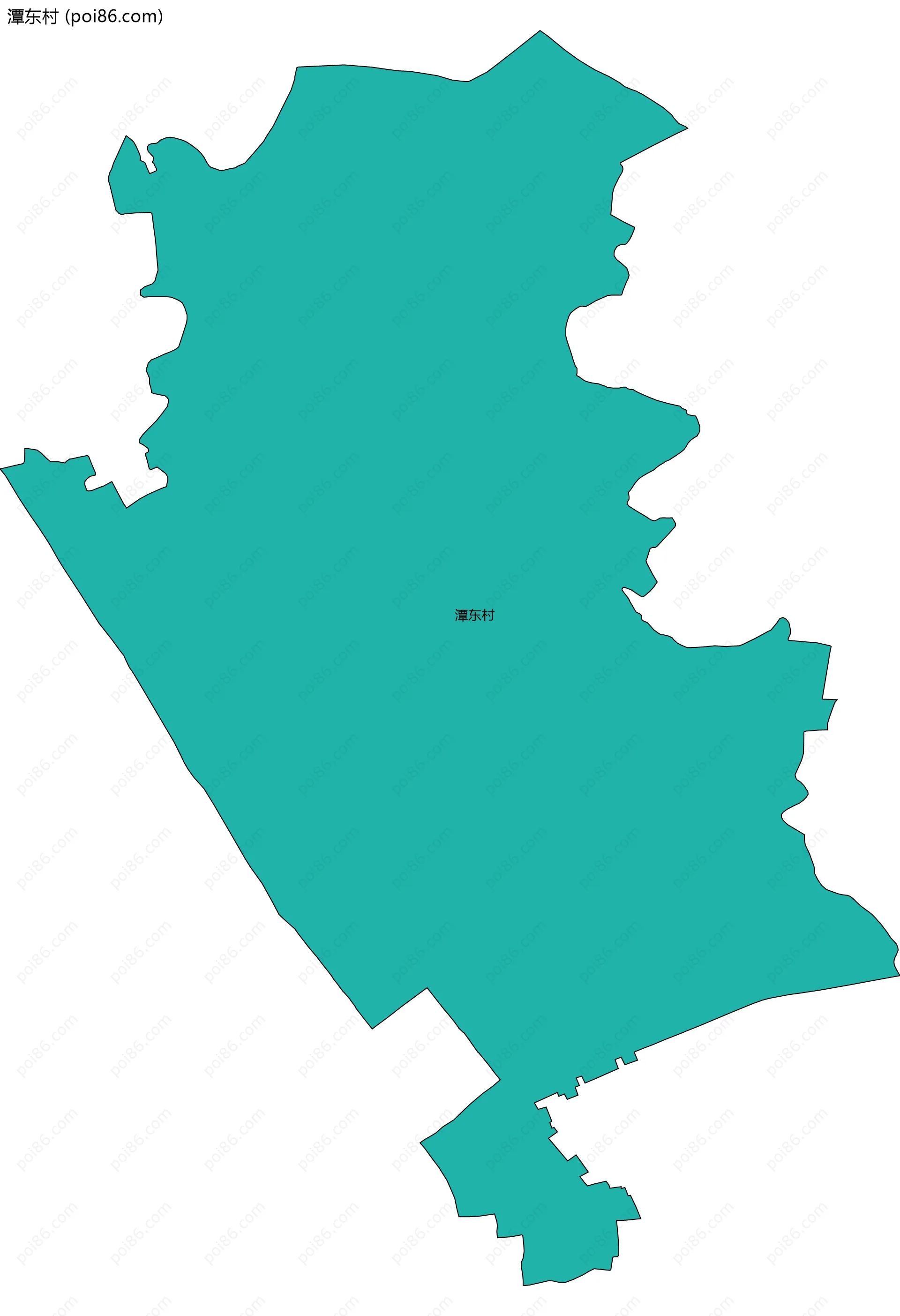 潭东村边界地图