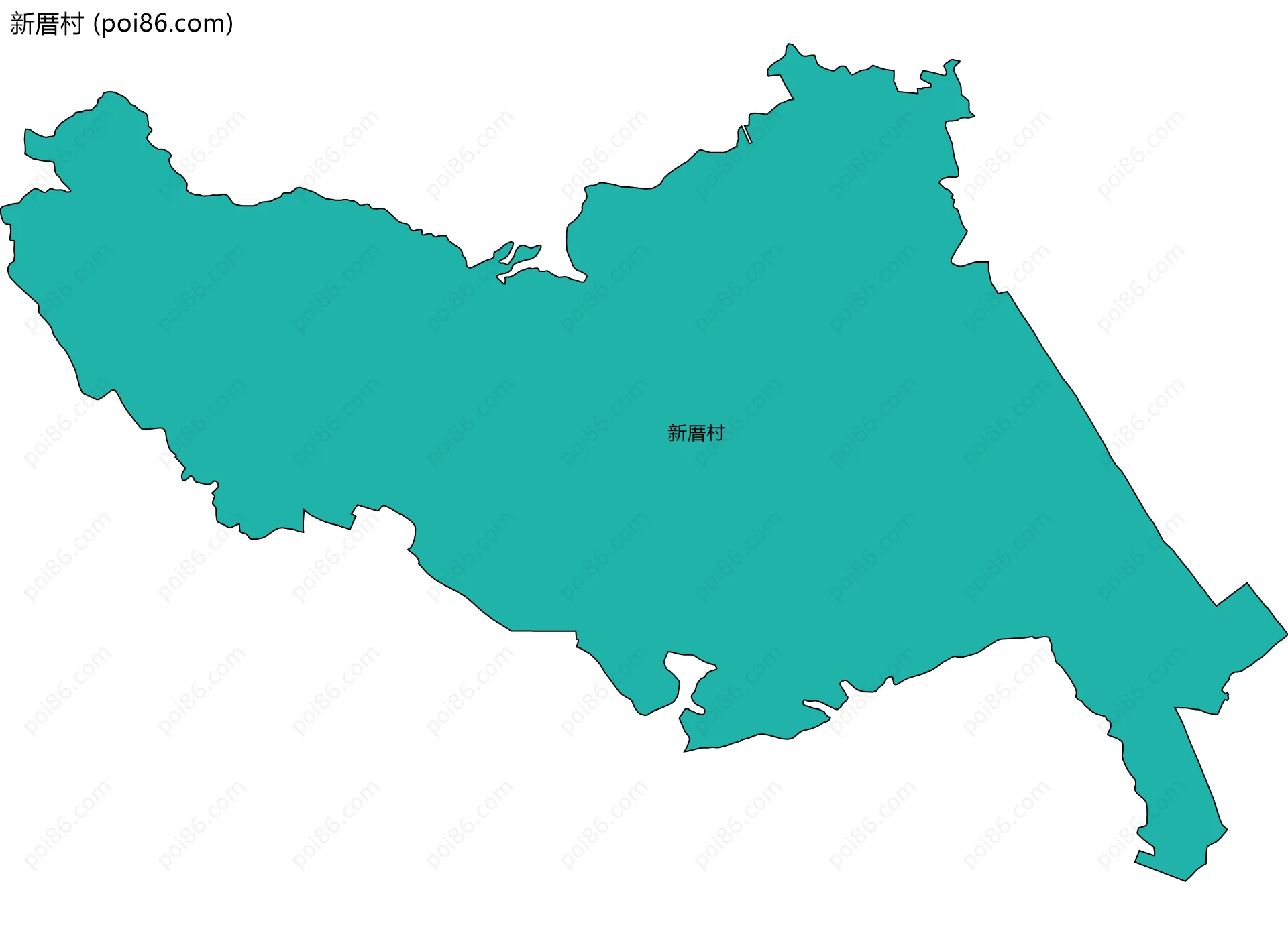 新厝村边界地图