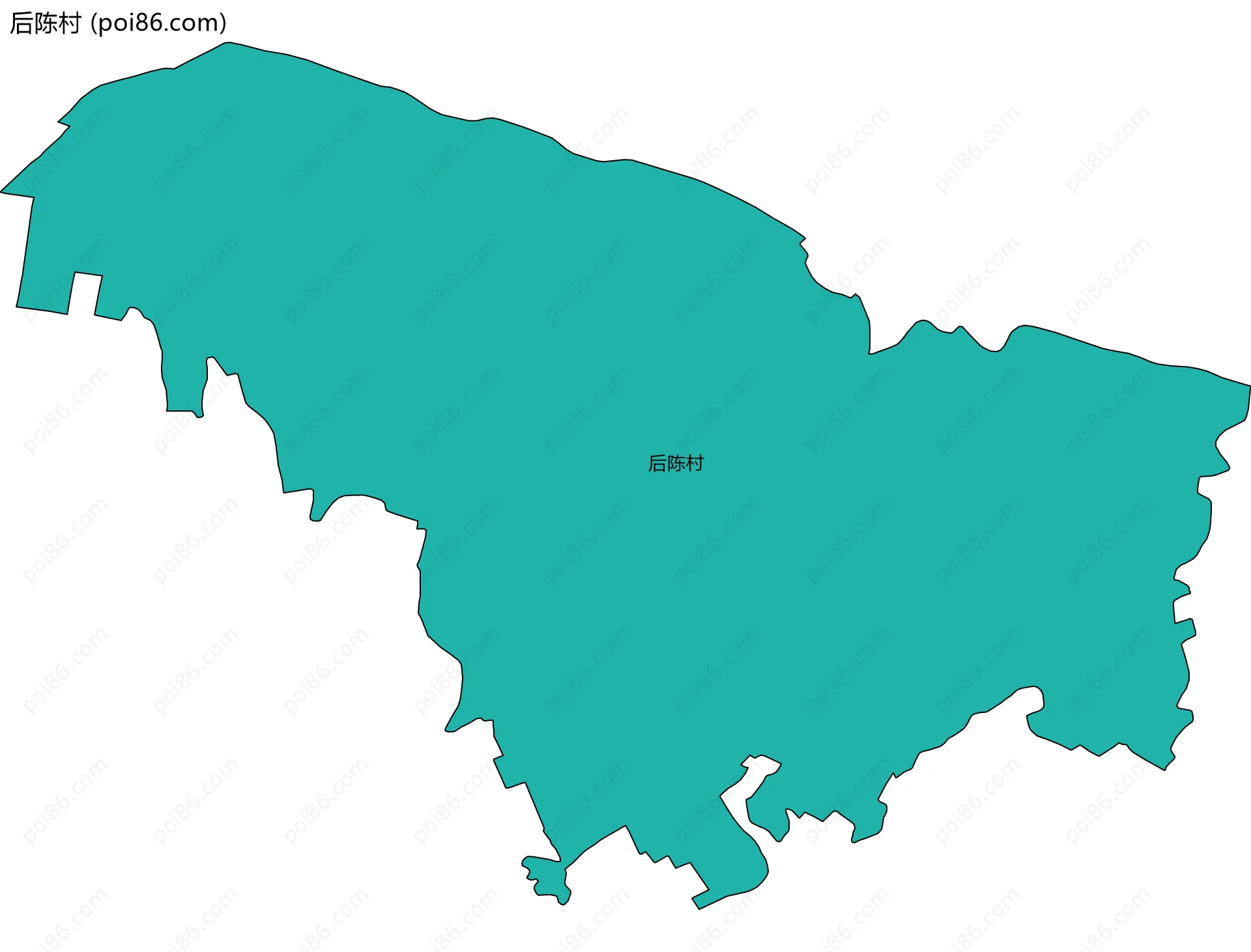 后陈村边界地图