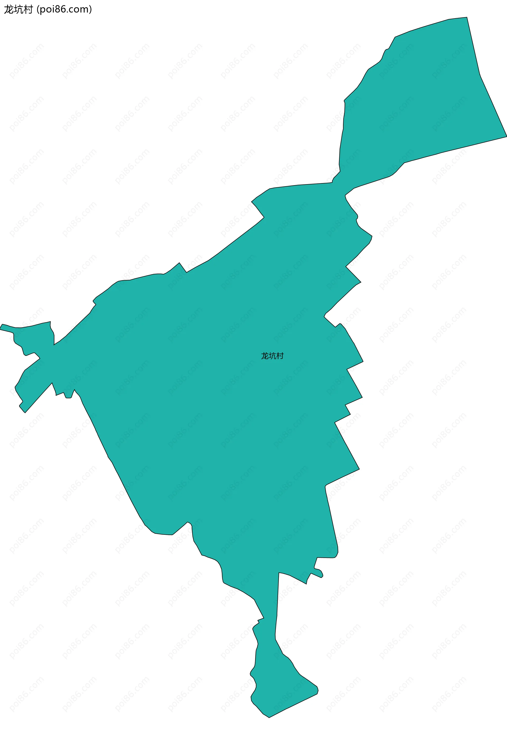 龙坑村边界地图