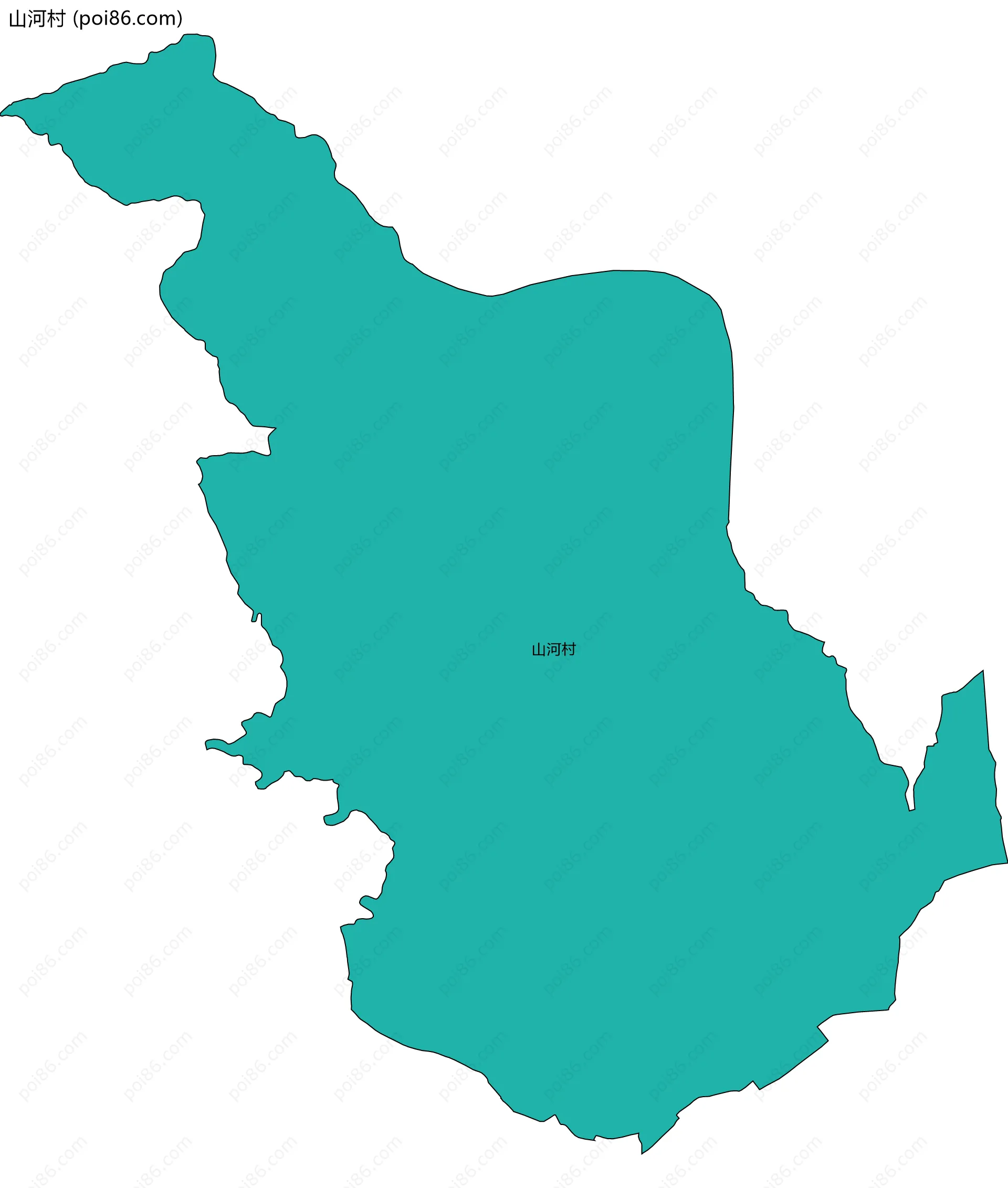 山河村边界地图
