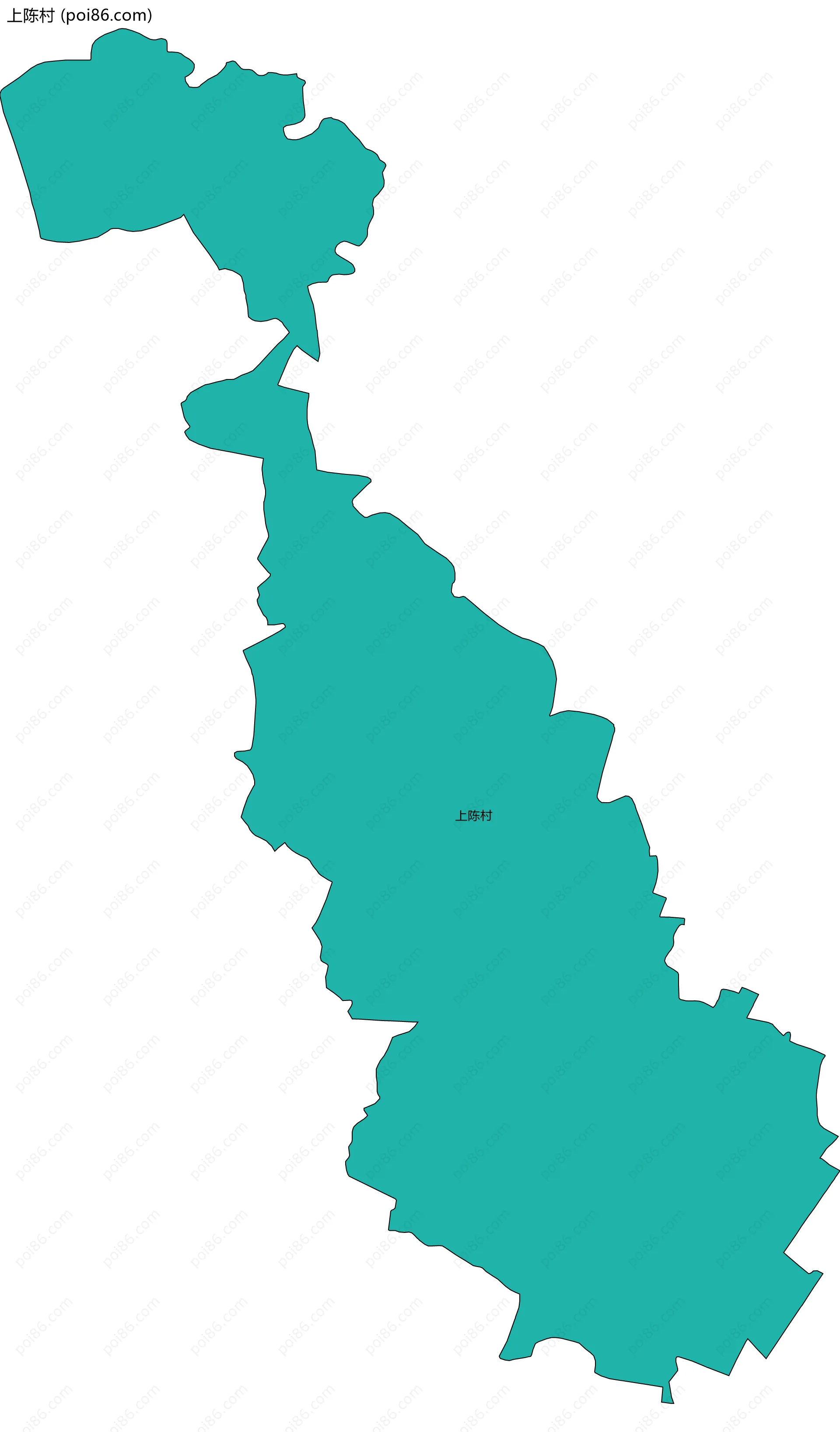 上陈村边界地图