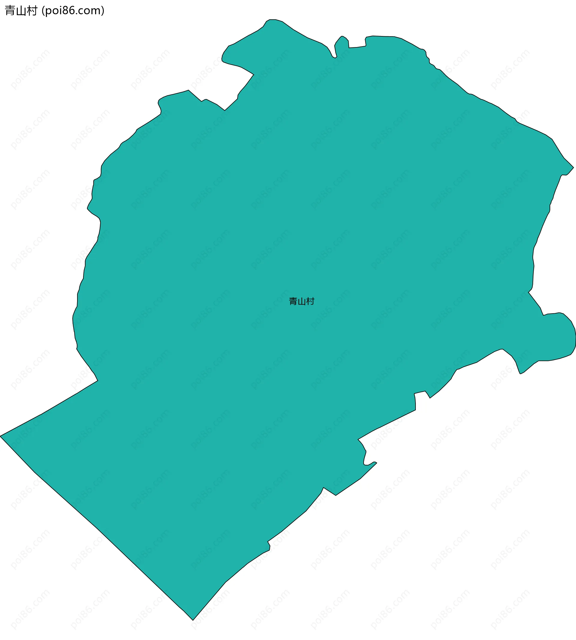 青山村边界地图