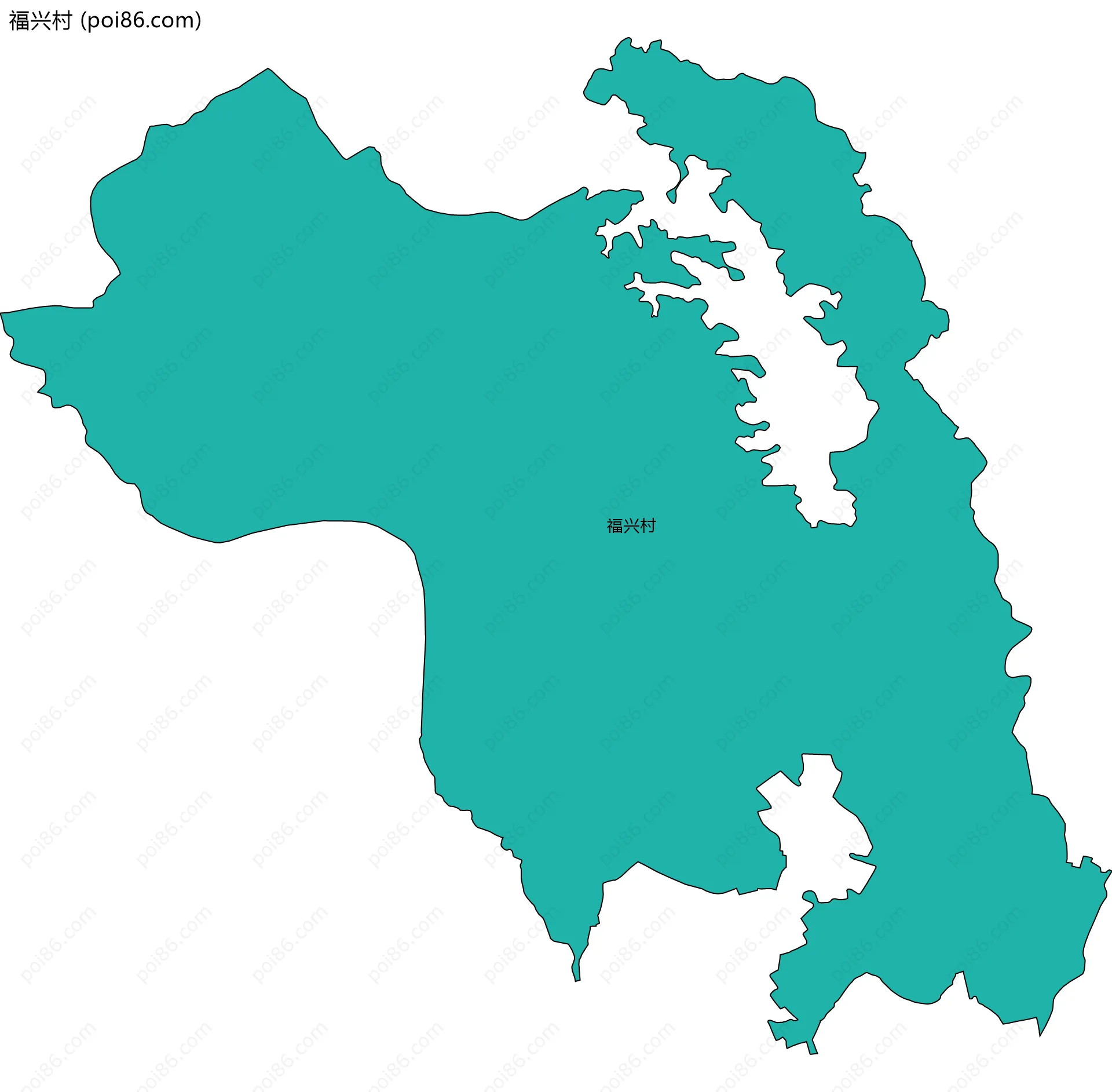 福兴村边界地图
