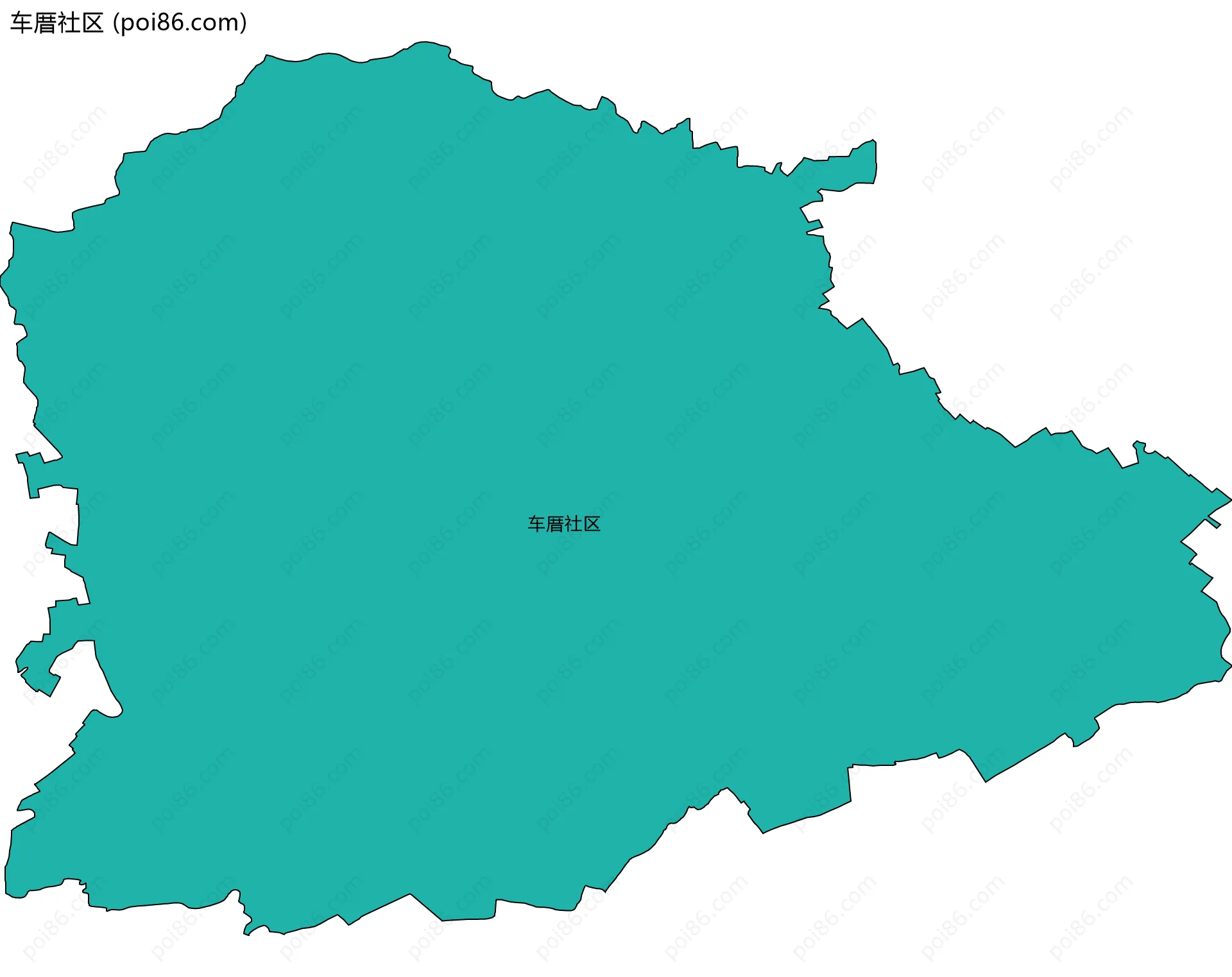 车厝社区边界地图