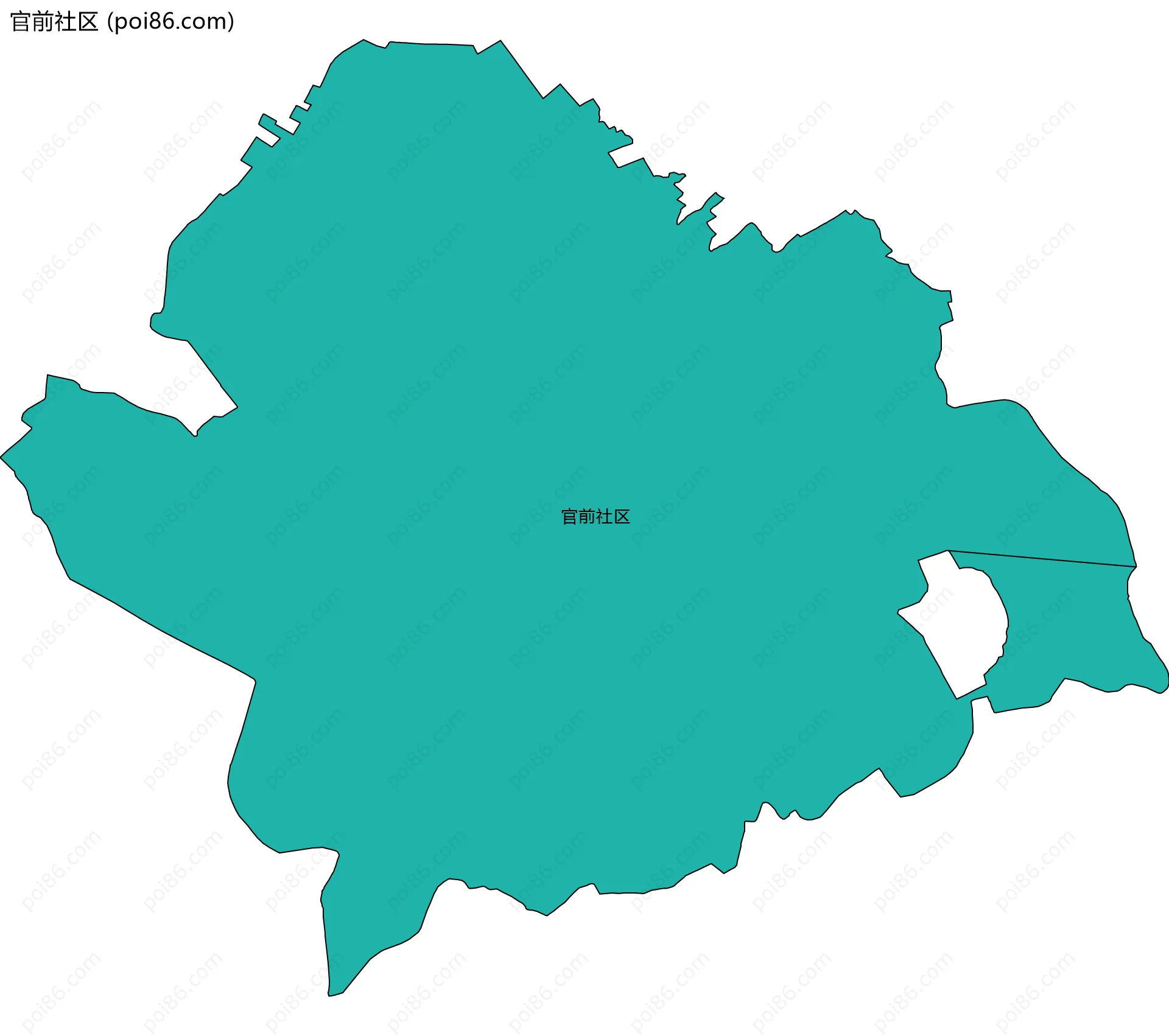 官前社区边界地图