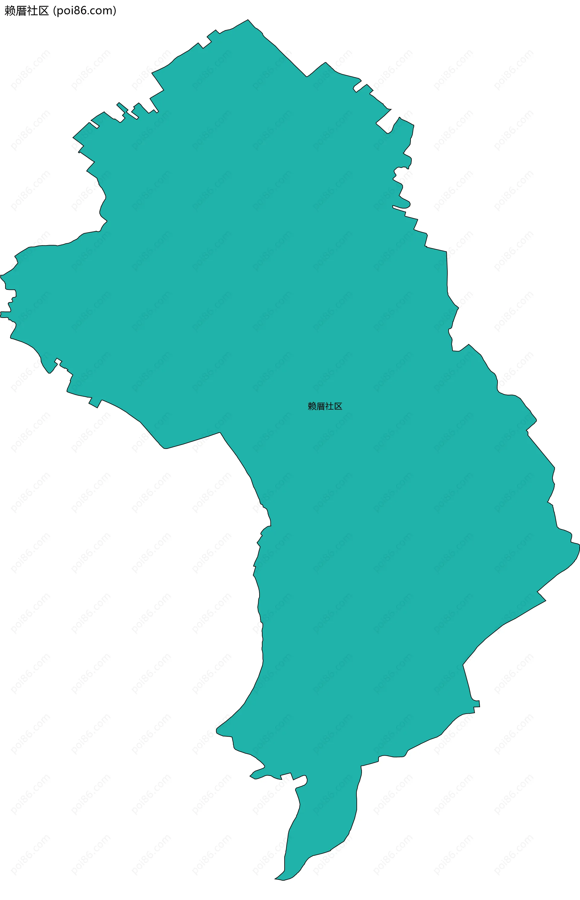 赖厝社区边界地图