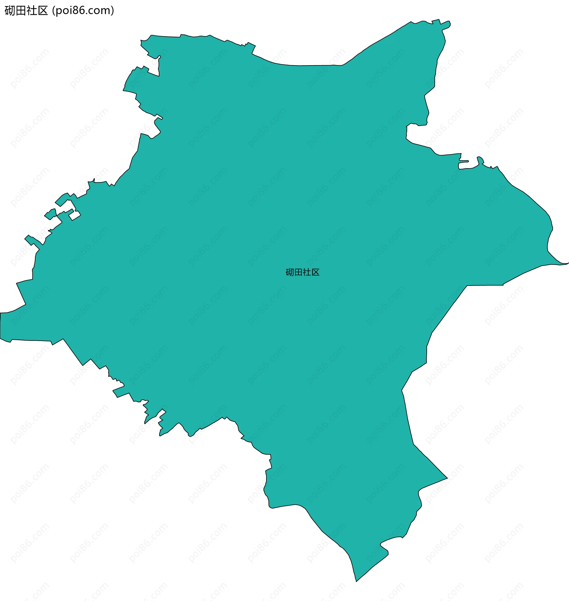 砌田社区边界地图