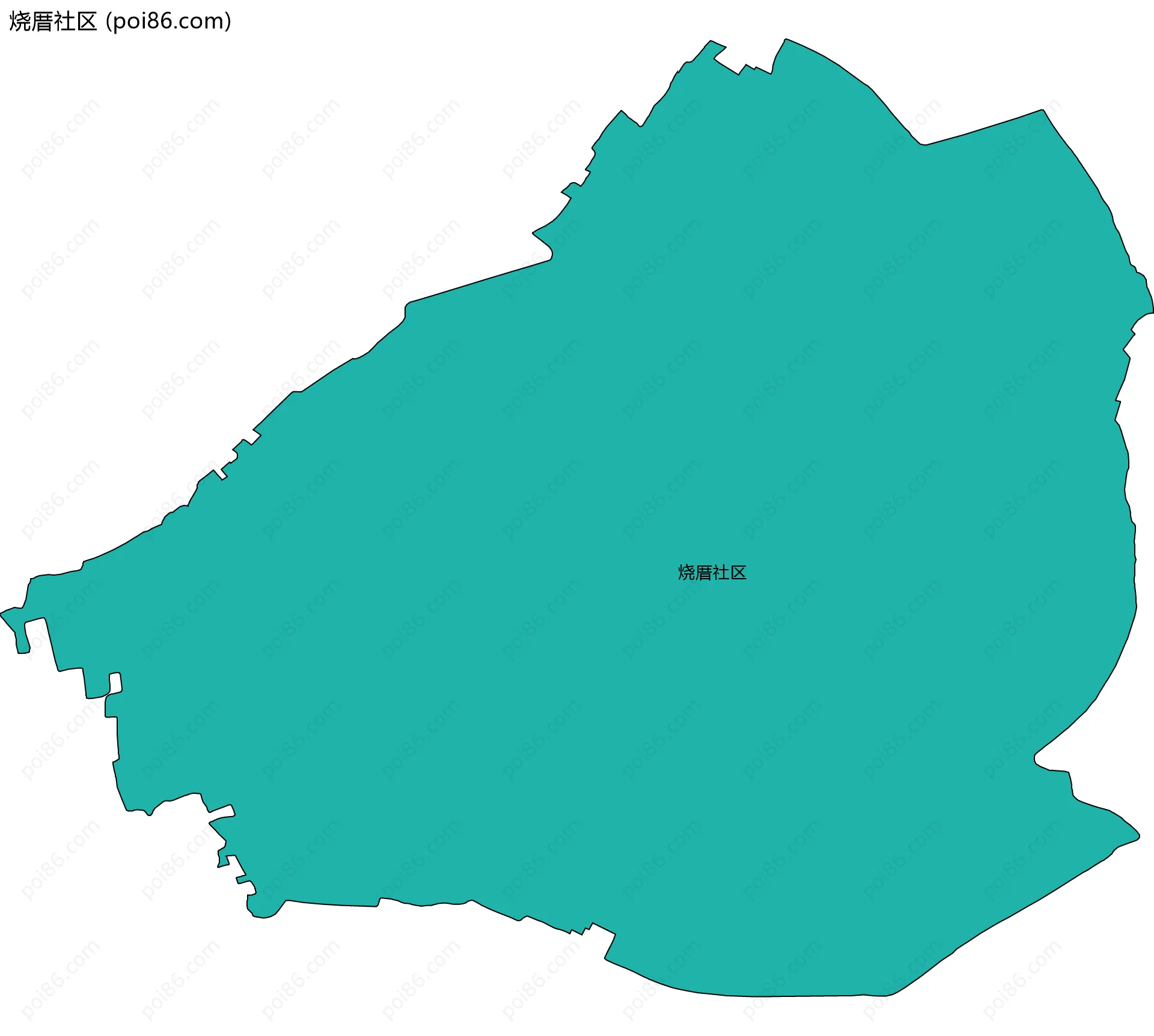 烧厝社区边界地图