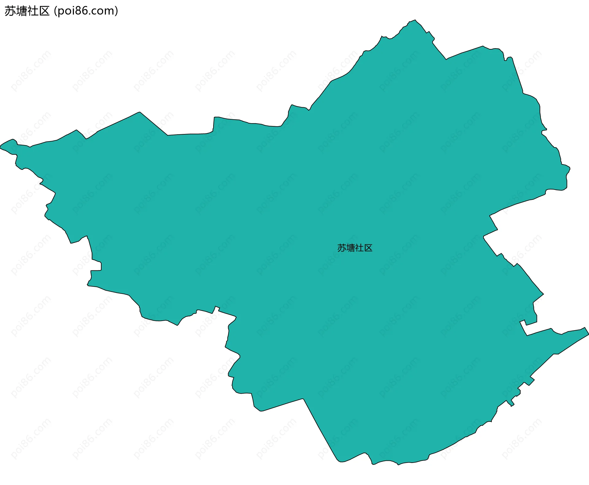 苏塘社区边界地图