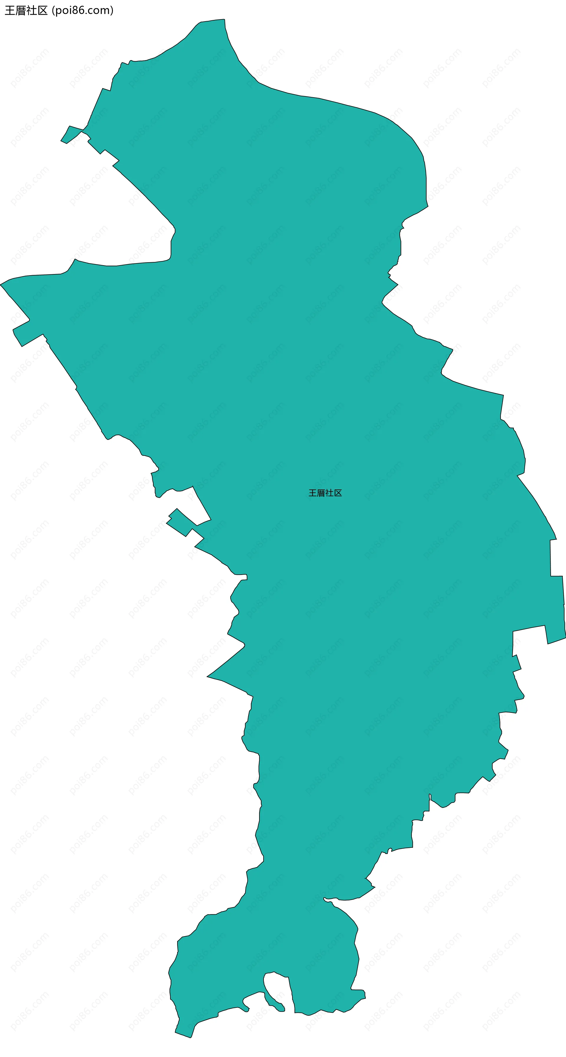 王厝社区边界地图