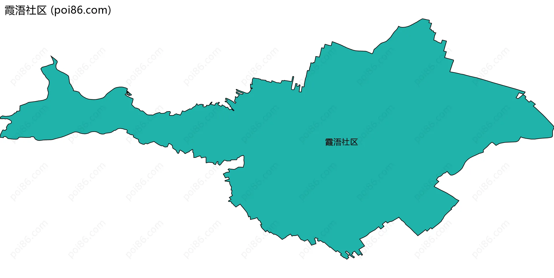 霞浯社区边界地图