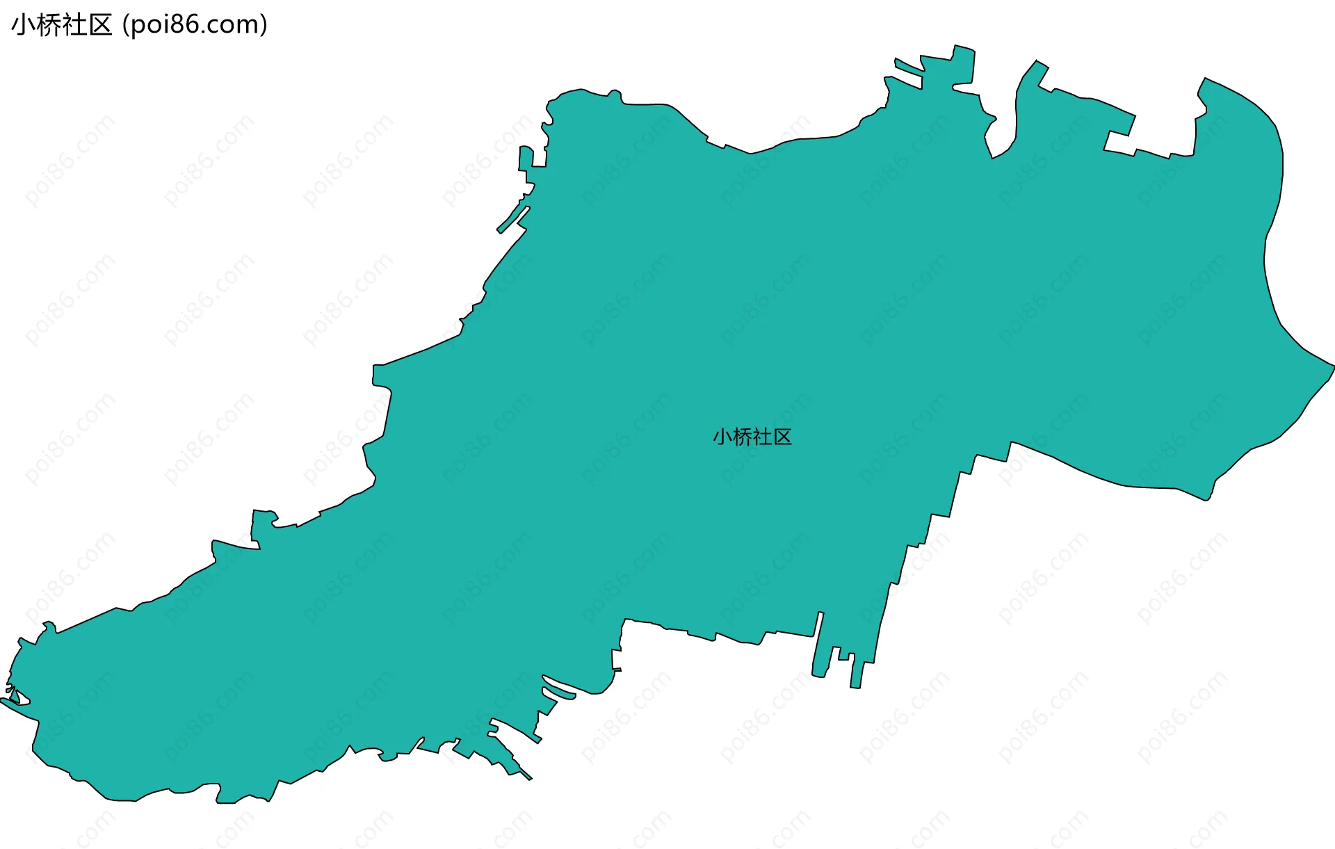 小桥社区边界地图