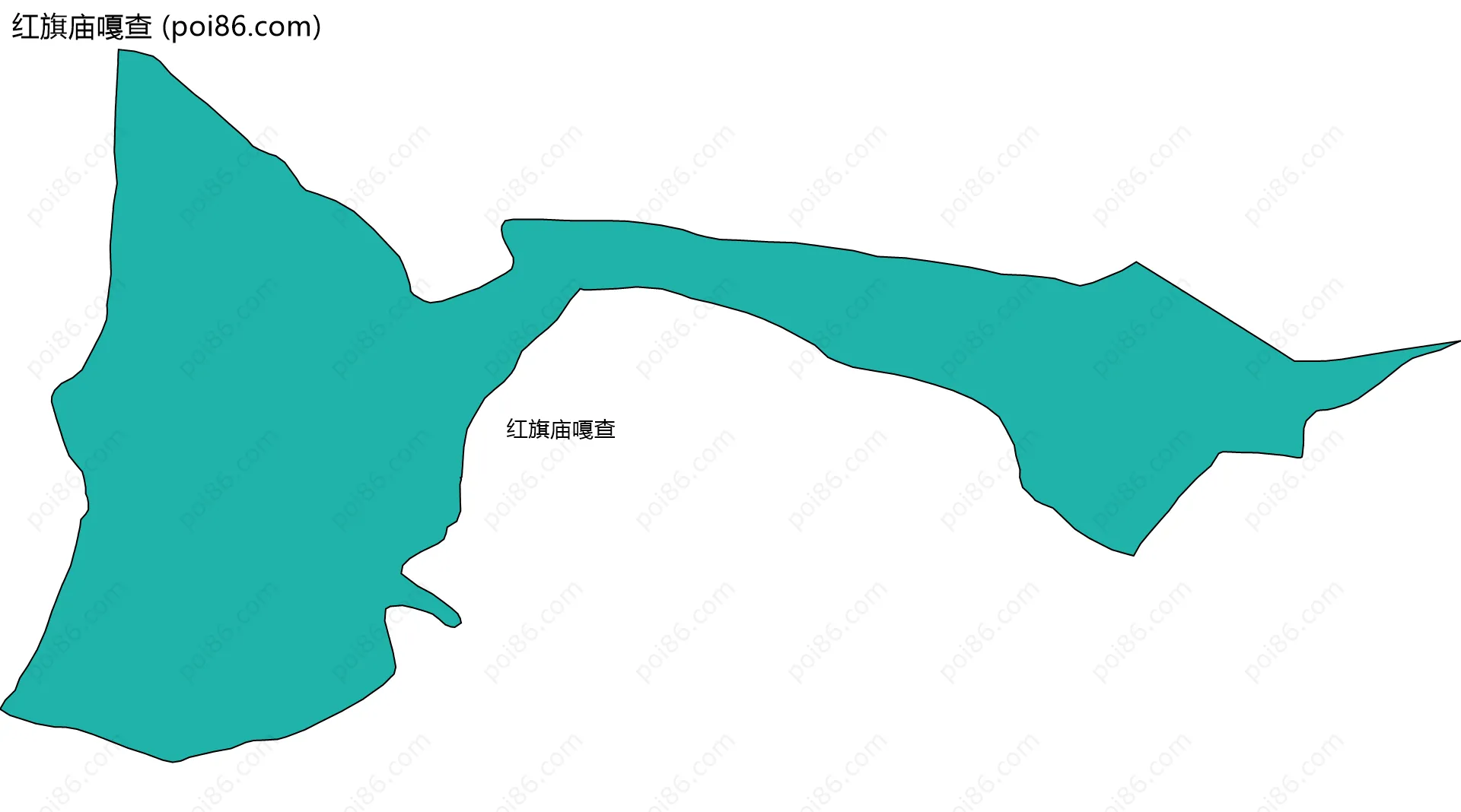 红旗庙嘎查边界地图