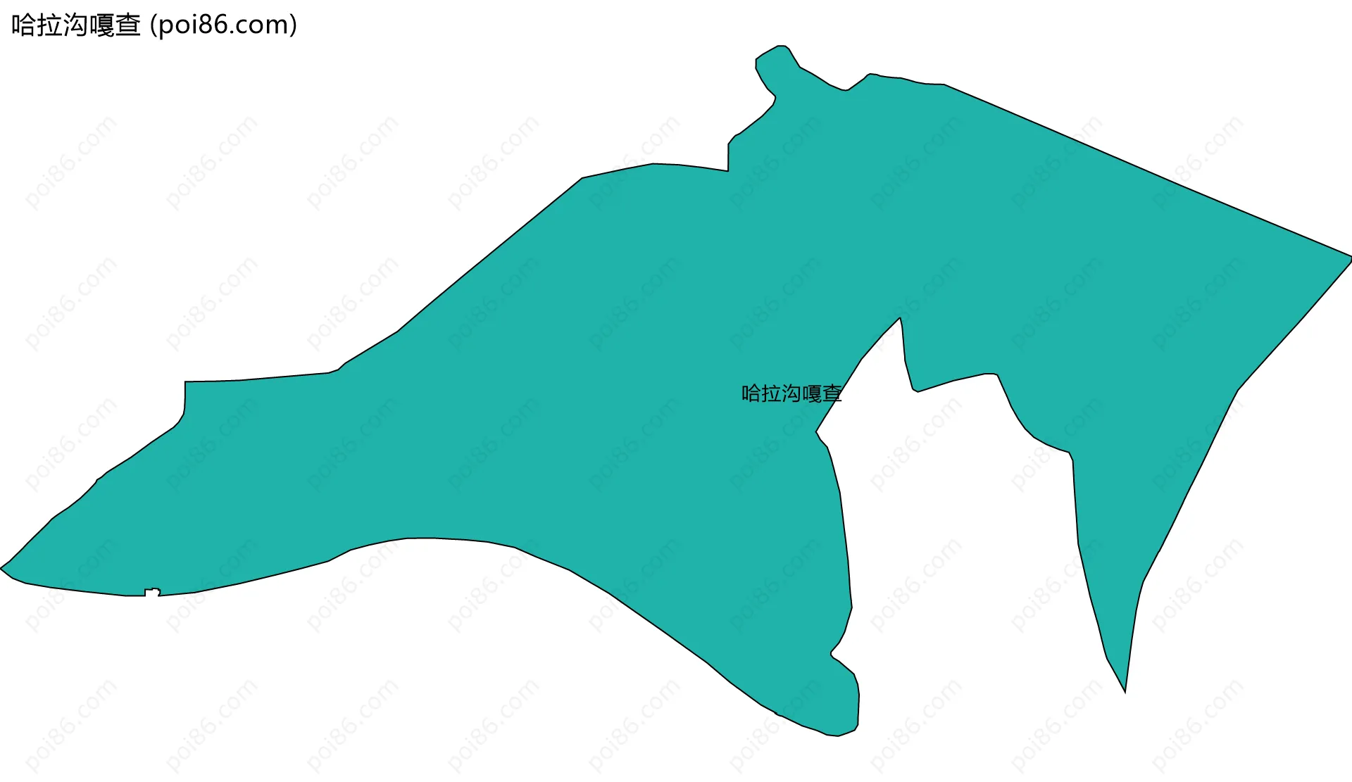 哈拉沟嘎查边界地图