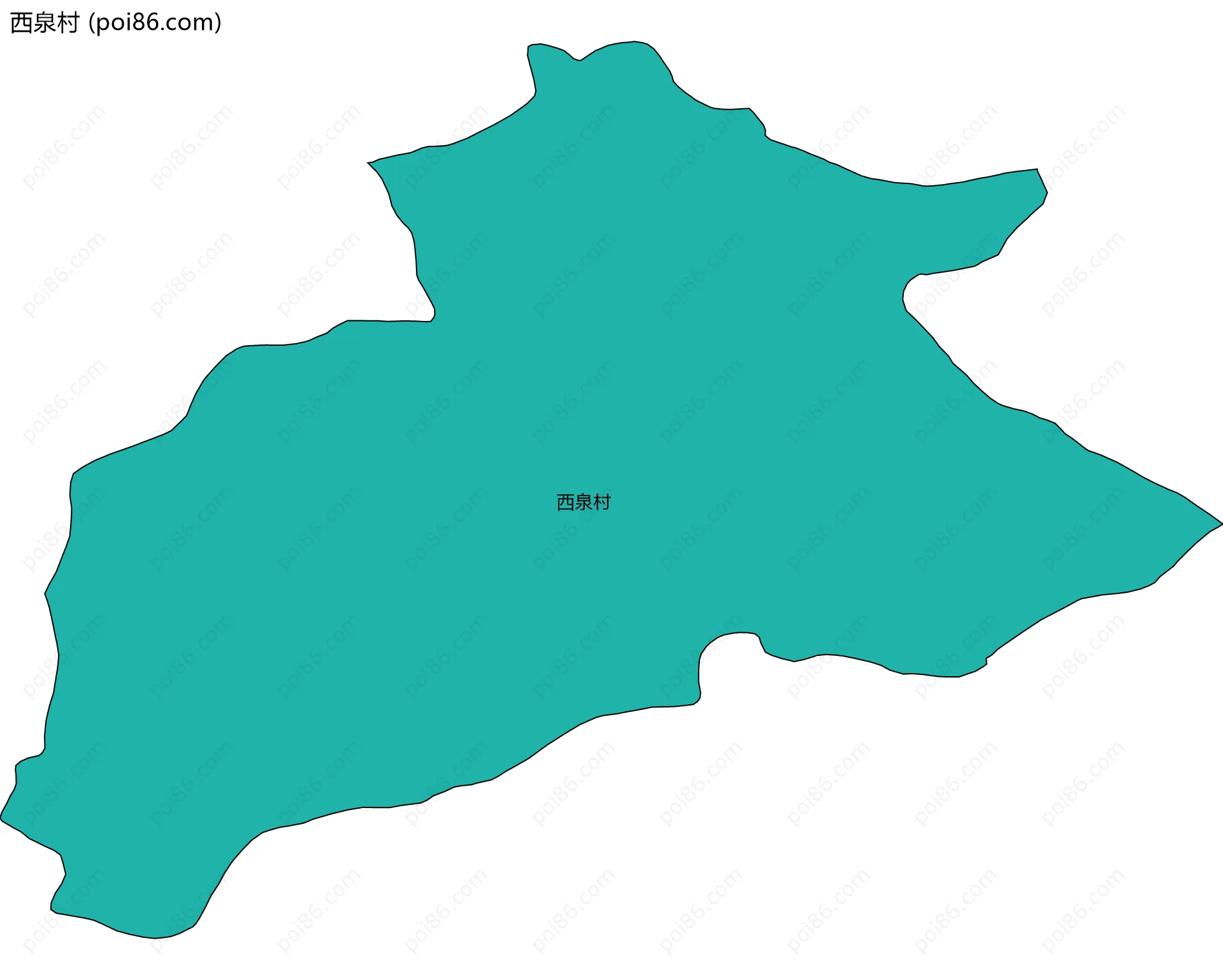 西泉村边界地图