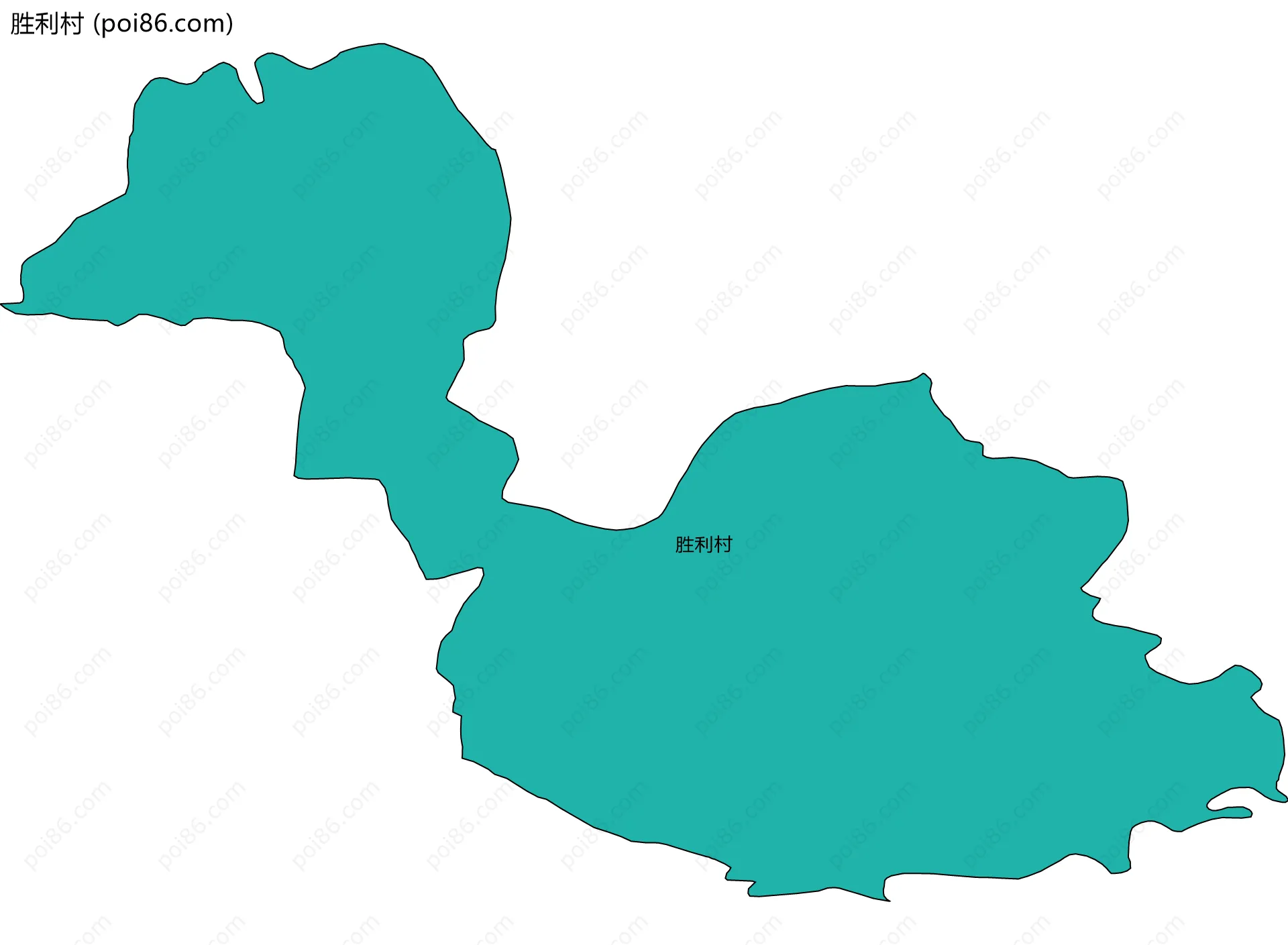 胜利村边界地图