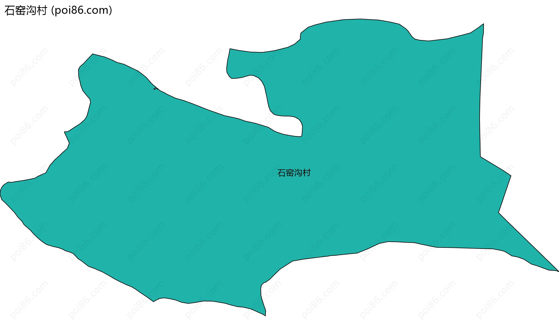 石窑沟村边界地图
