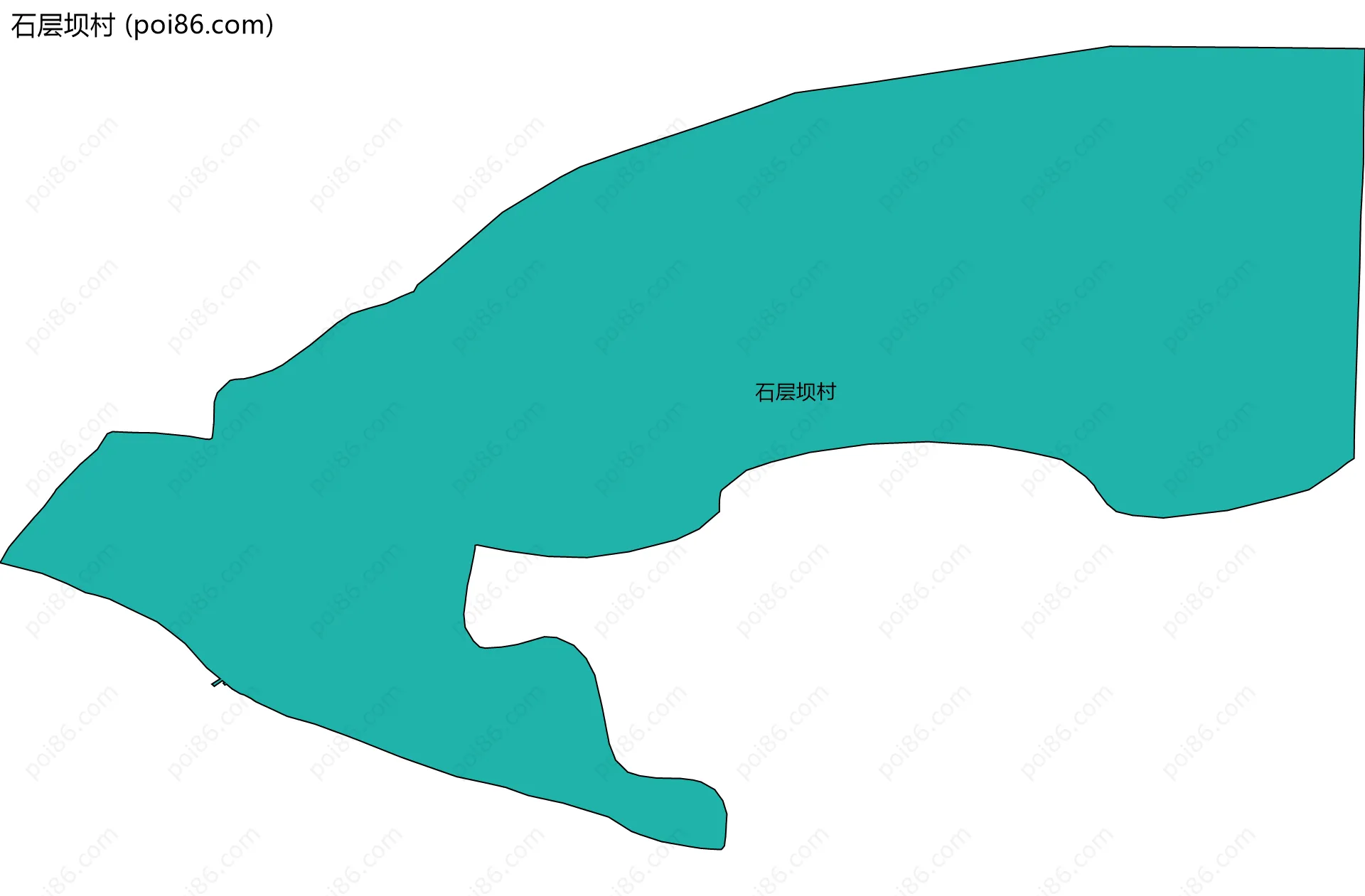 石层坝村边界地图