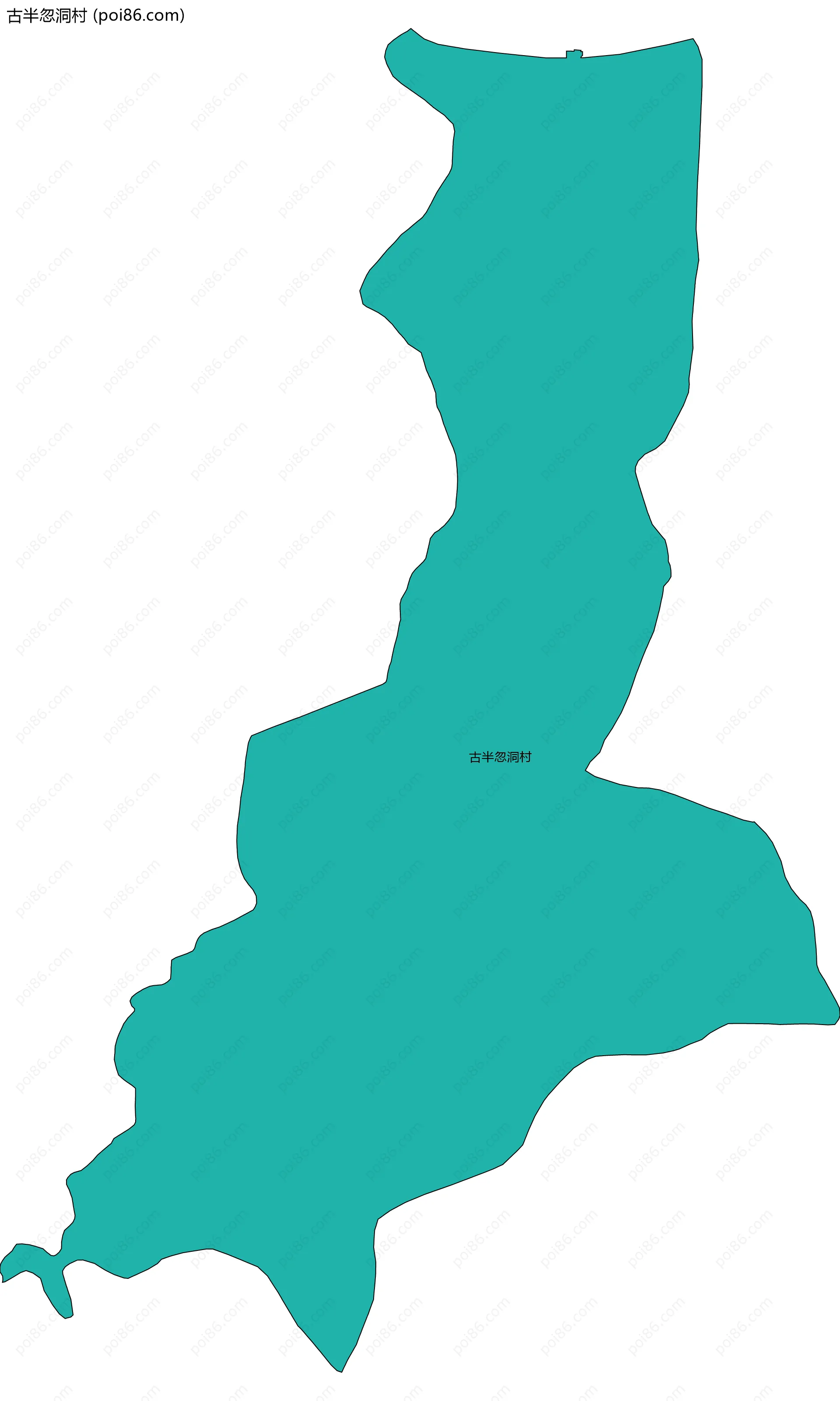 古半忽洞村边界地图