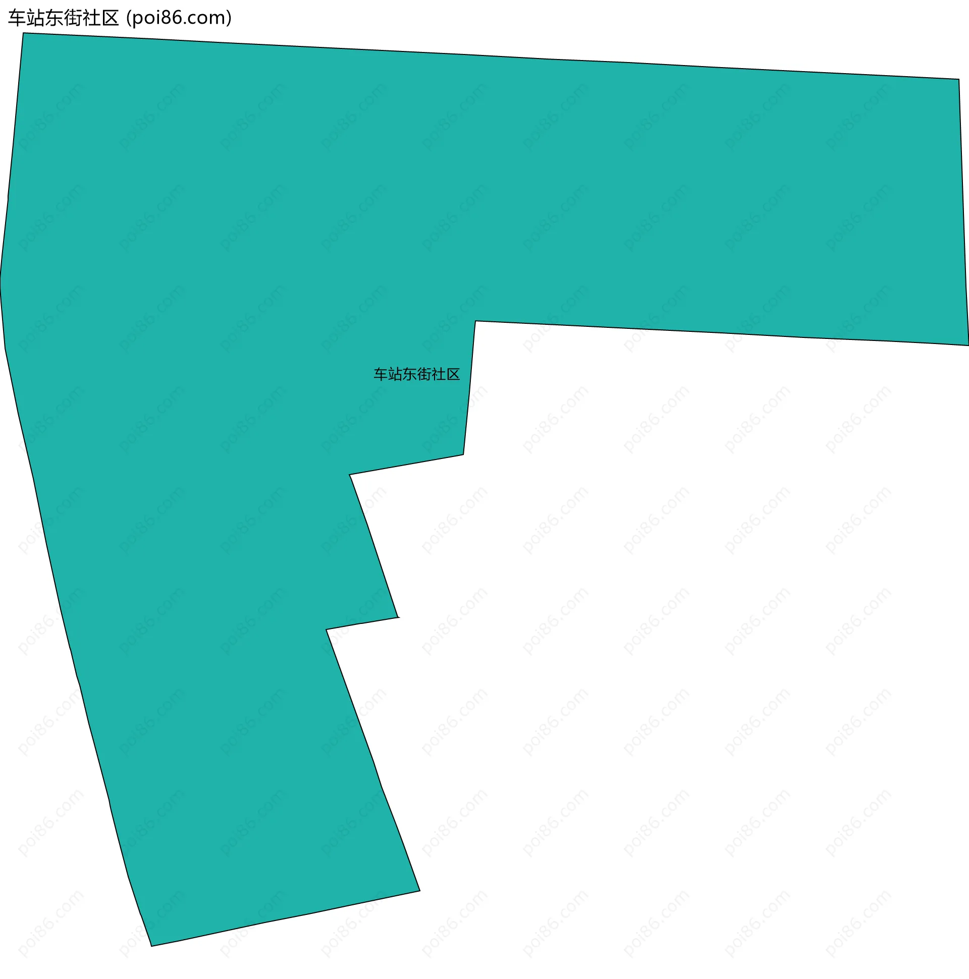 车站东街社区边界地图