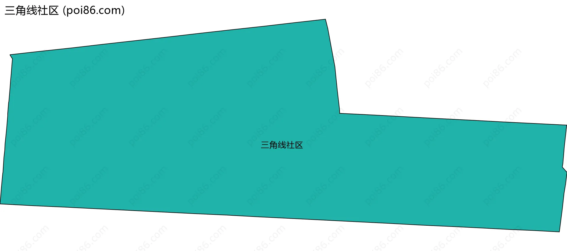 三角线社区边界地图