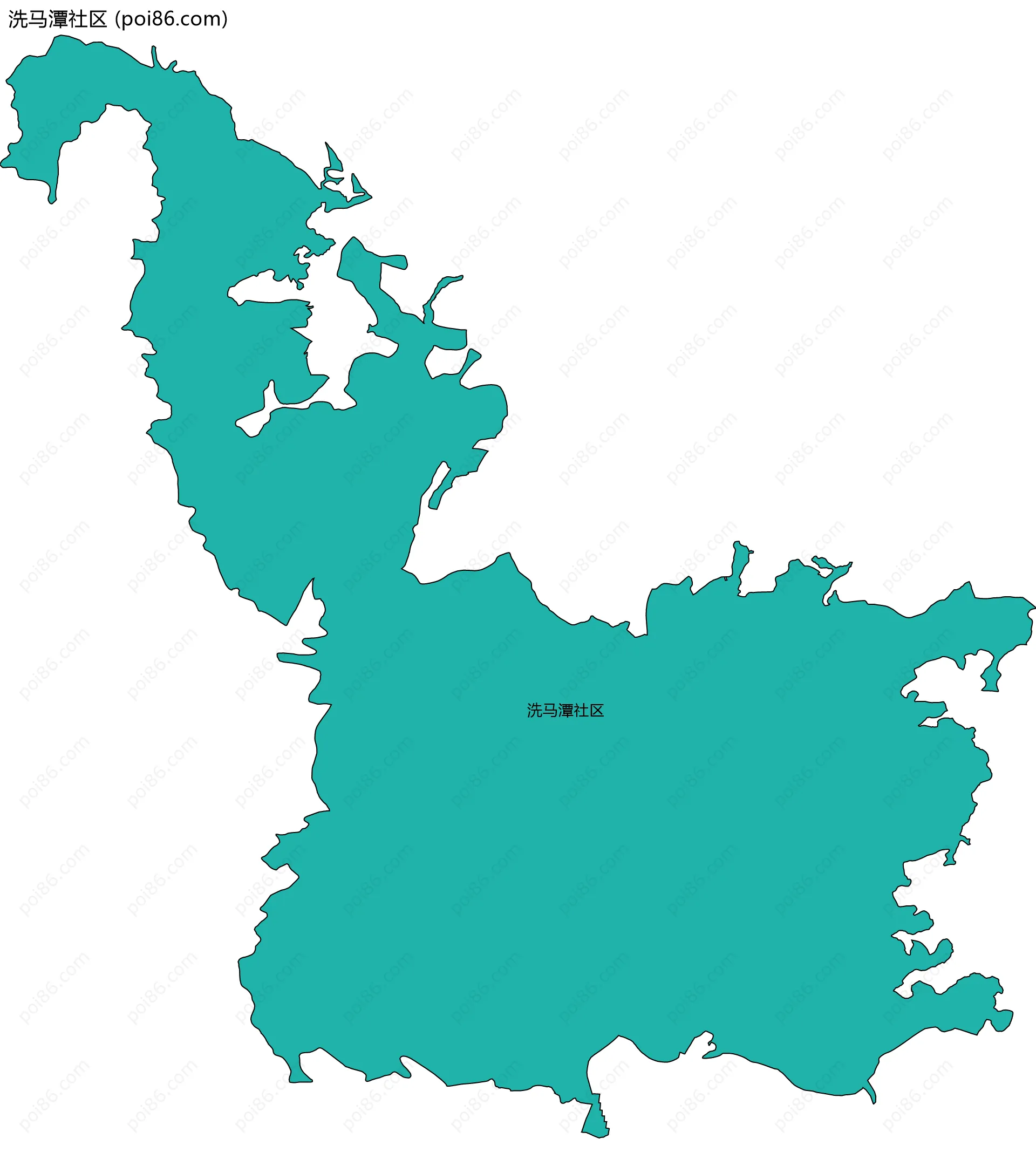 洗马潭社区边界地图