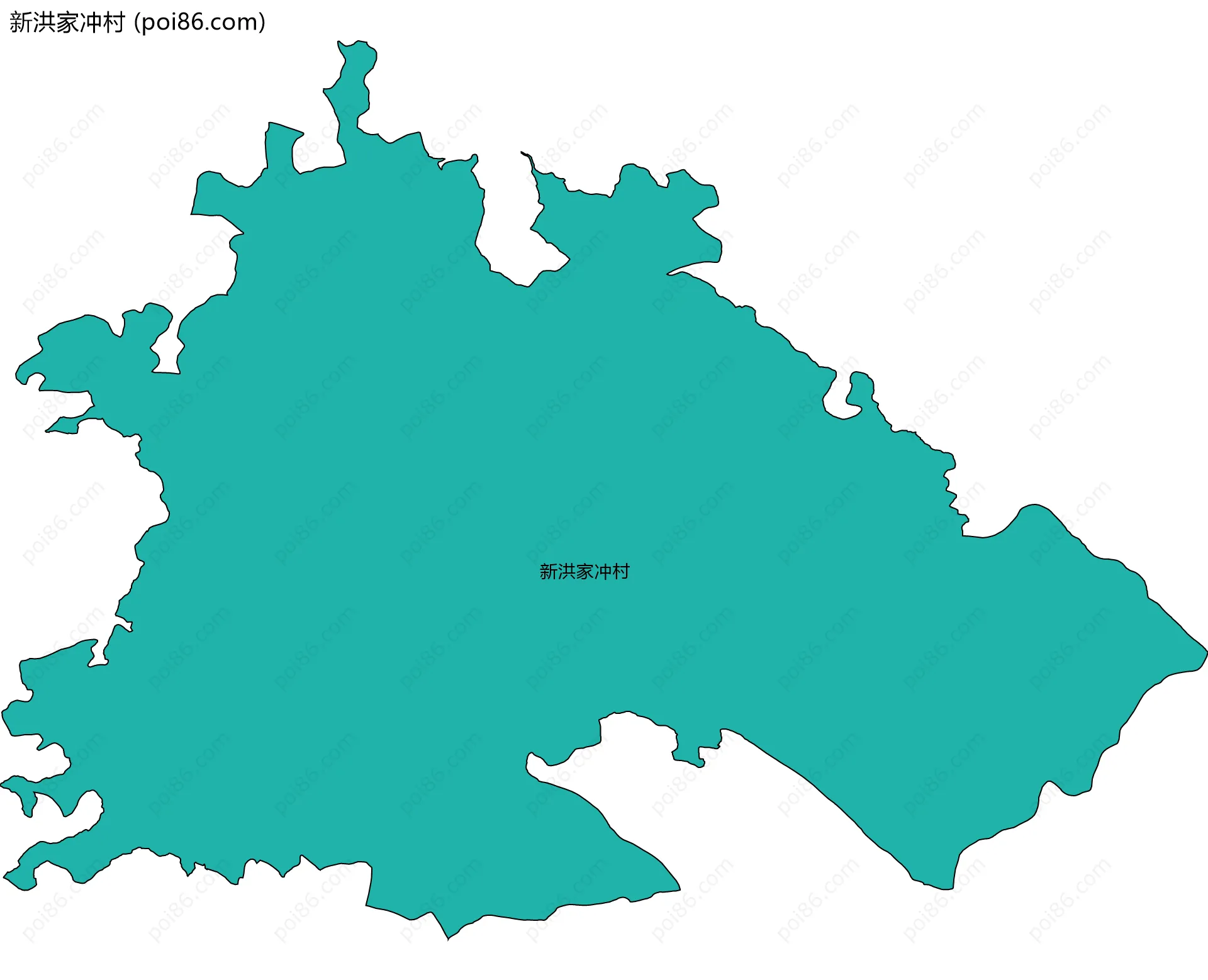 新洪家冲村边界地图