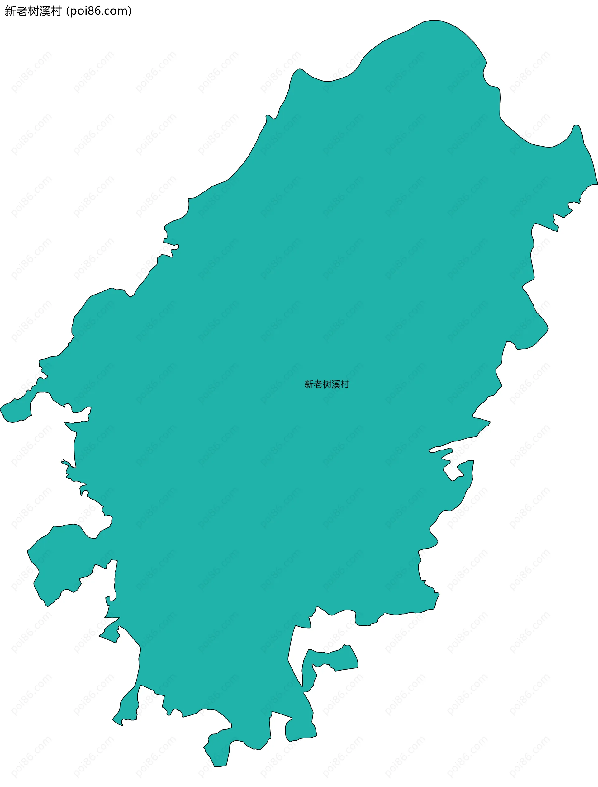 新老树溪村边界地图