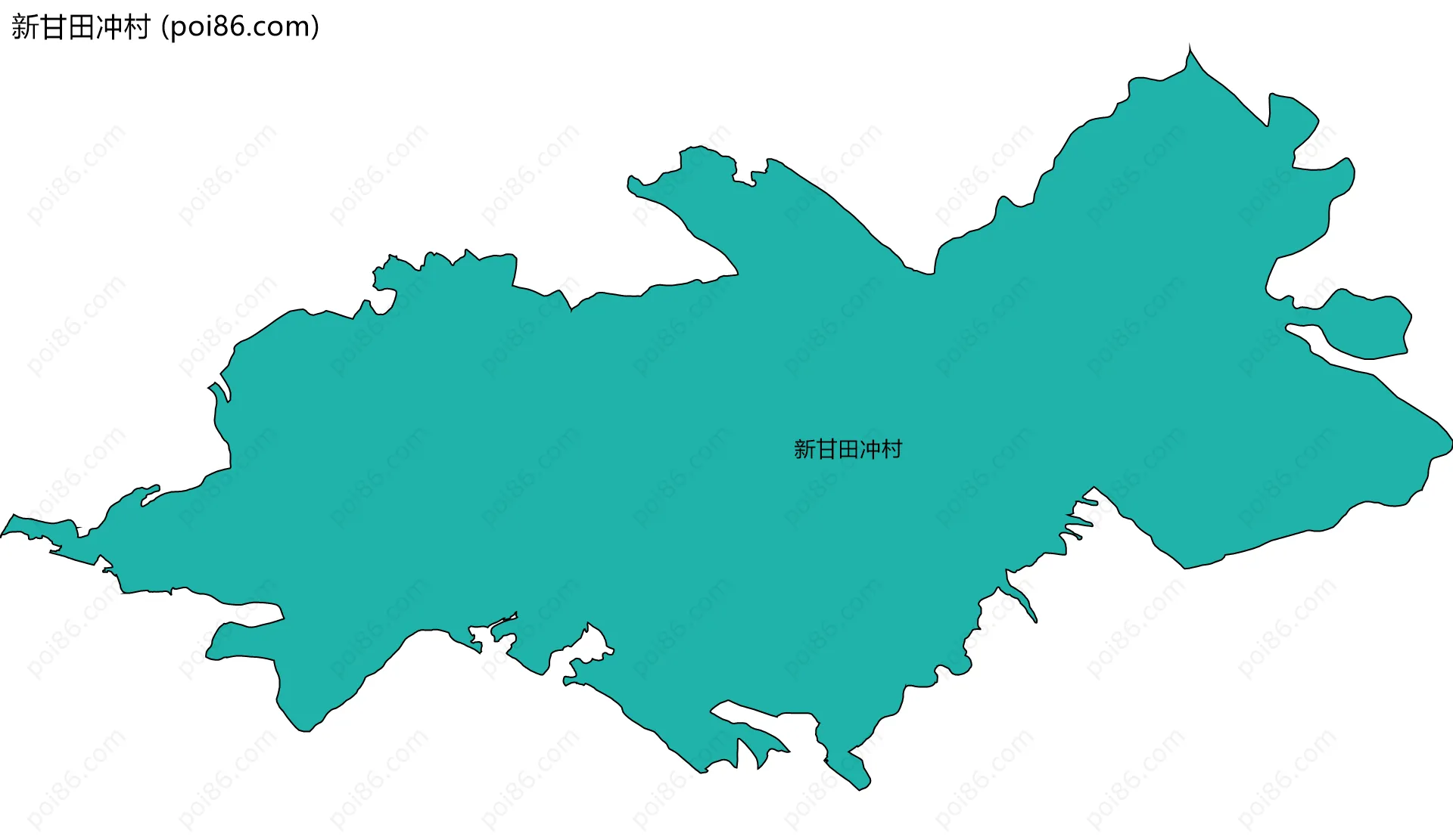 新甘田冲村边界地图