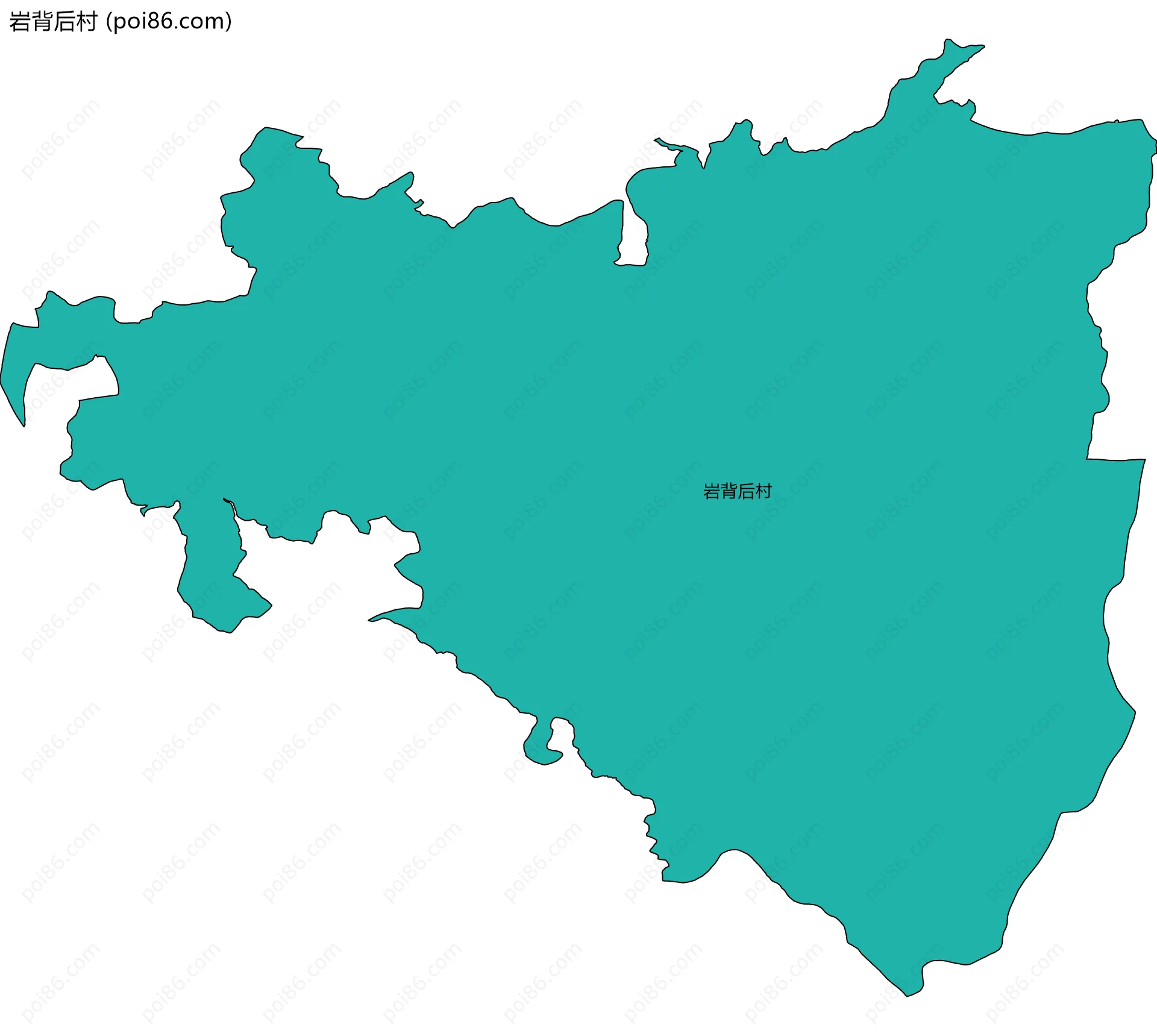 岩背后村边界地图