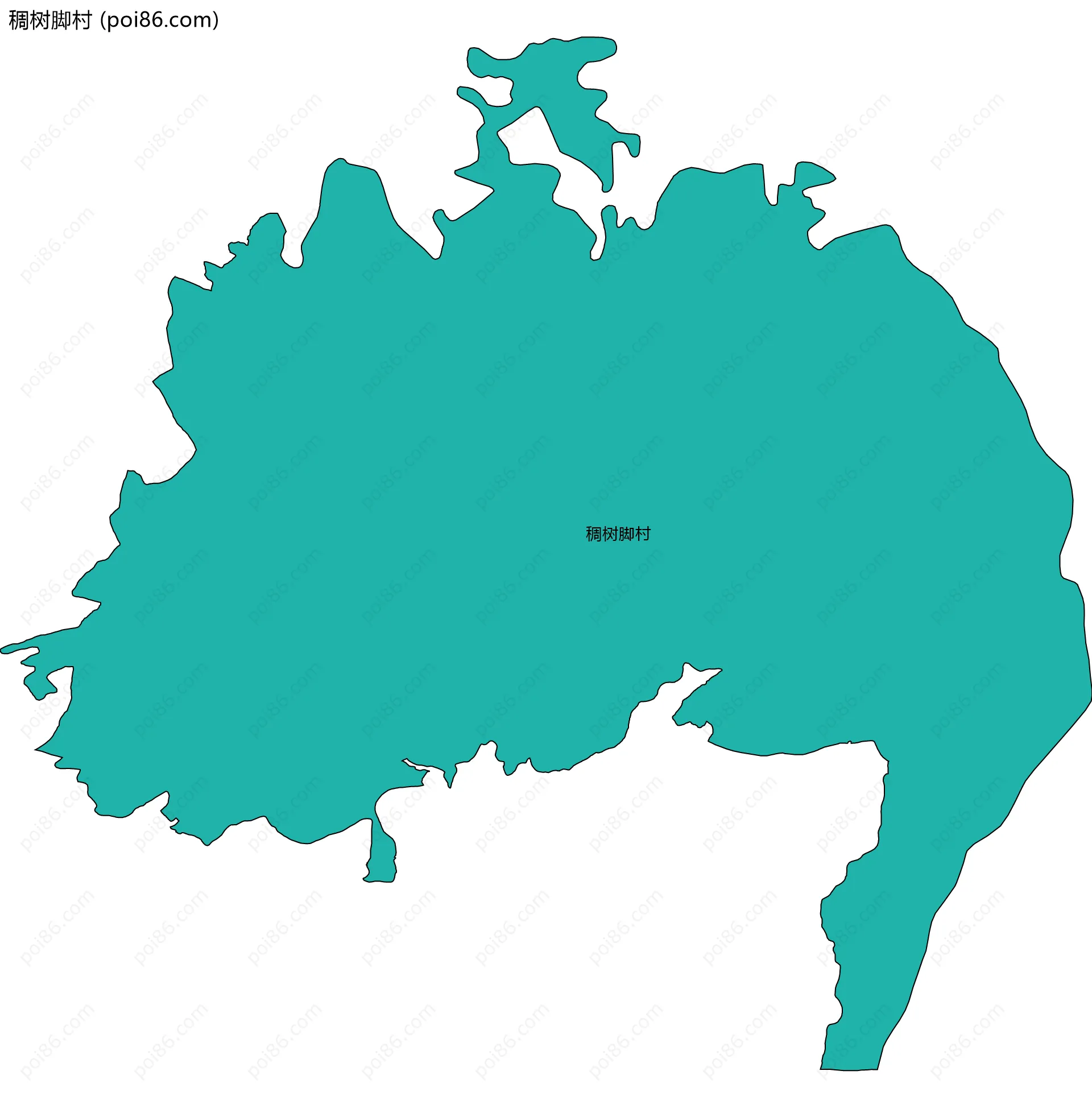 稠树脚村边界地图