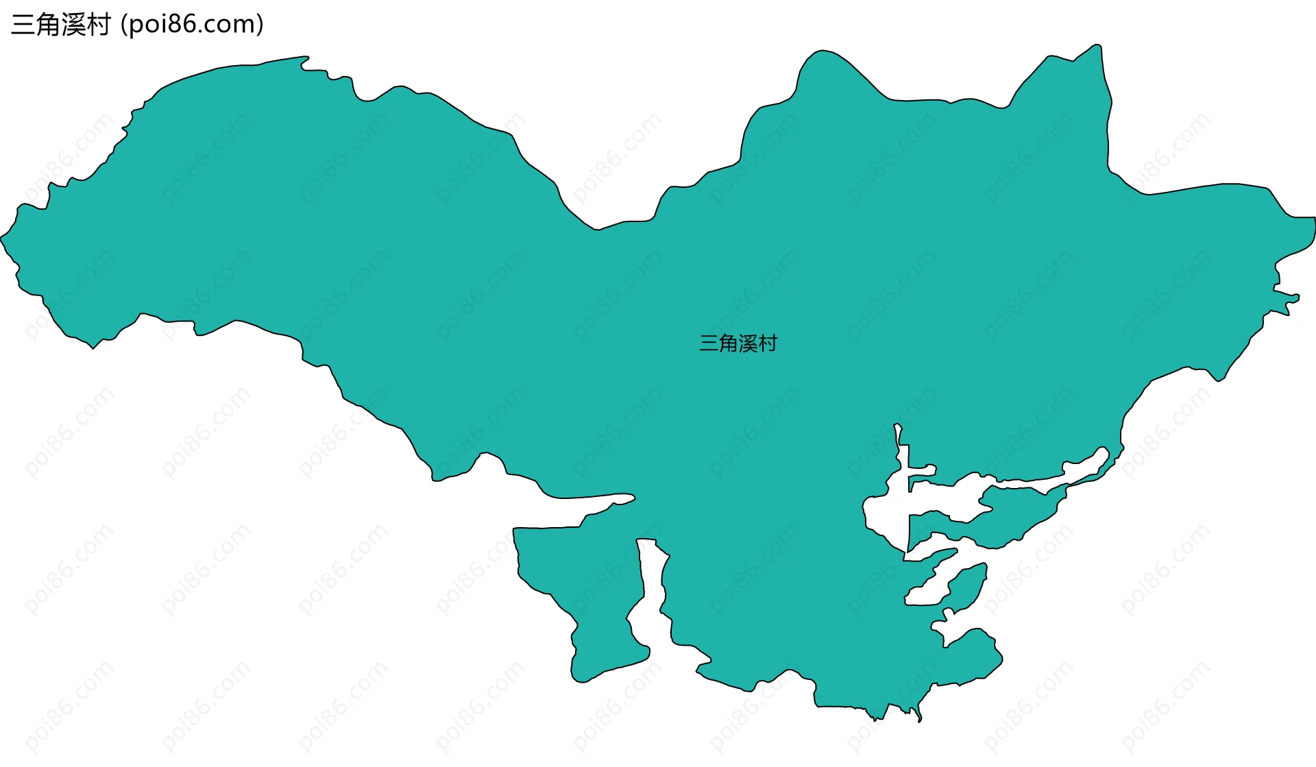 三角溪村边界地图