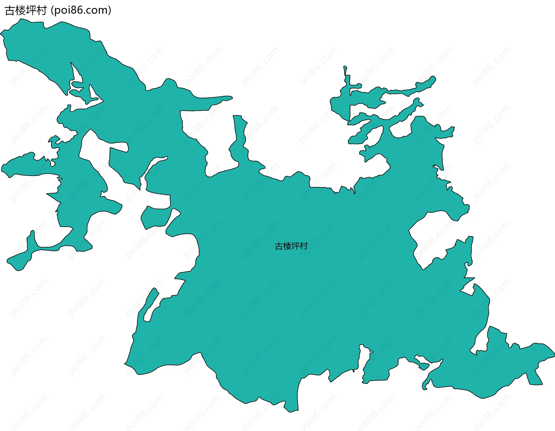 古楼坪村边界地图