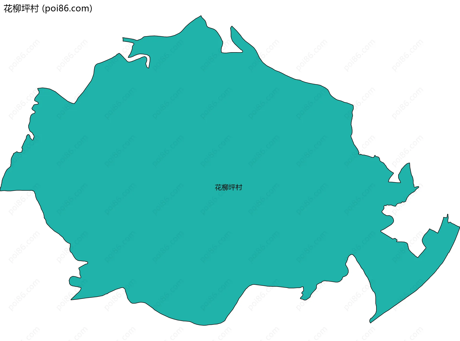 花柳坪村边界地图