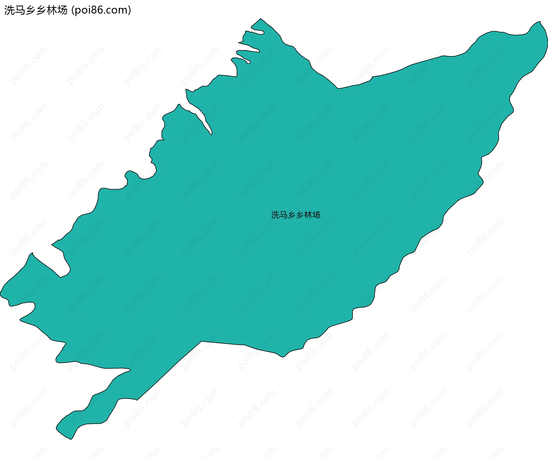 洗马乡乡林场边界地图