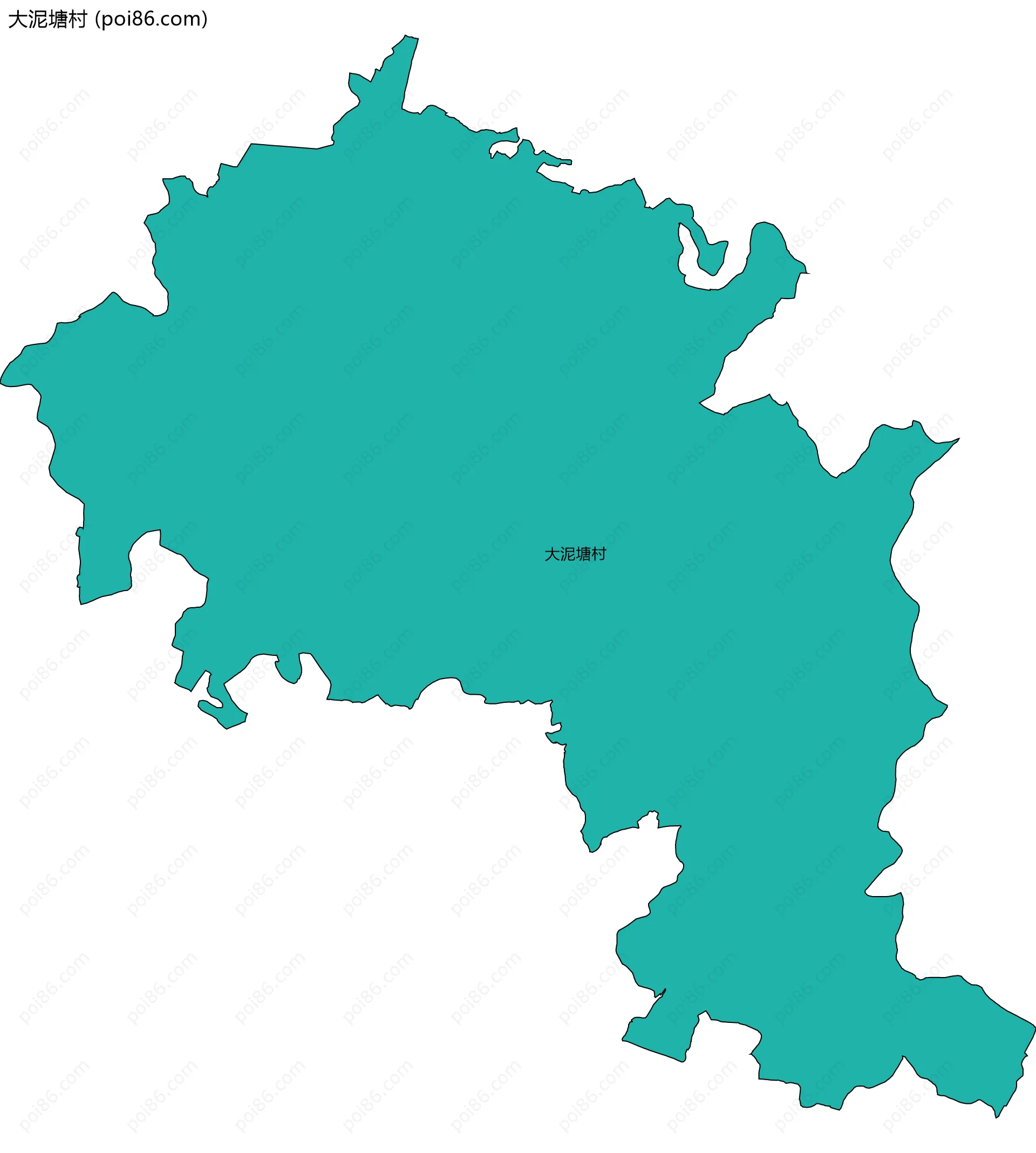 大泥塘村边界地图