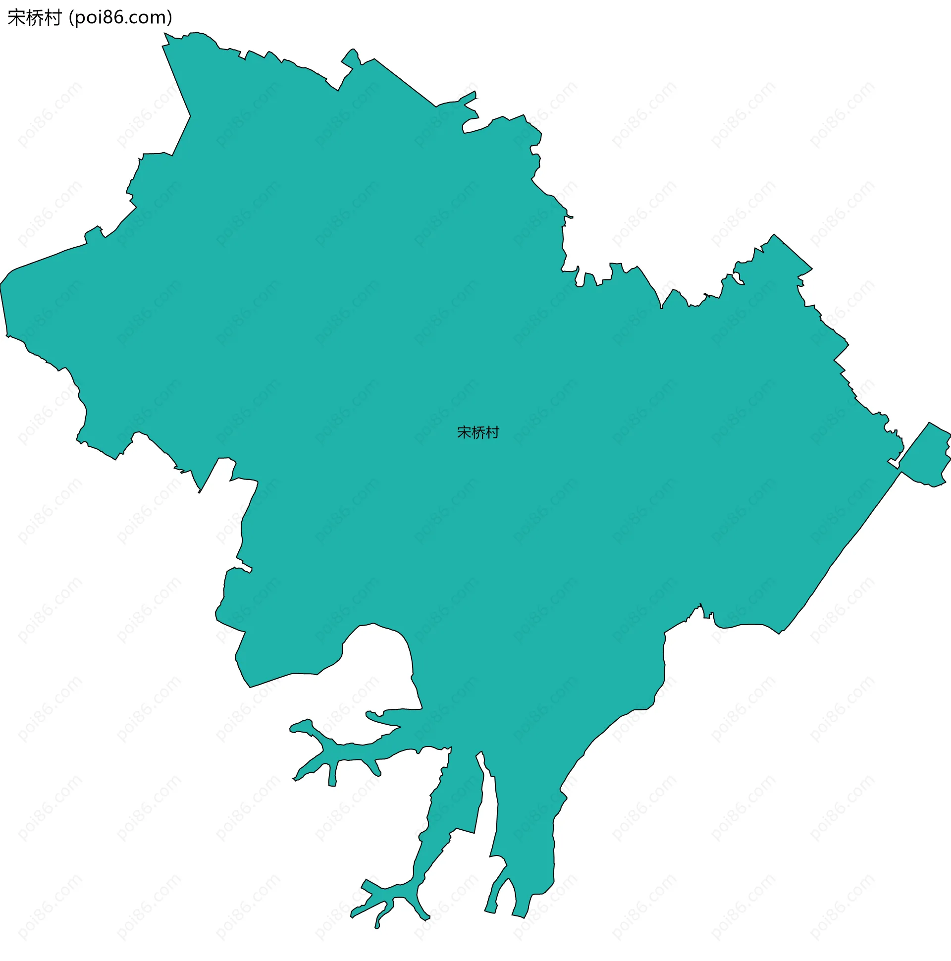 宋桥村边界地图