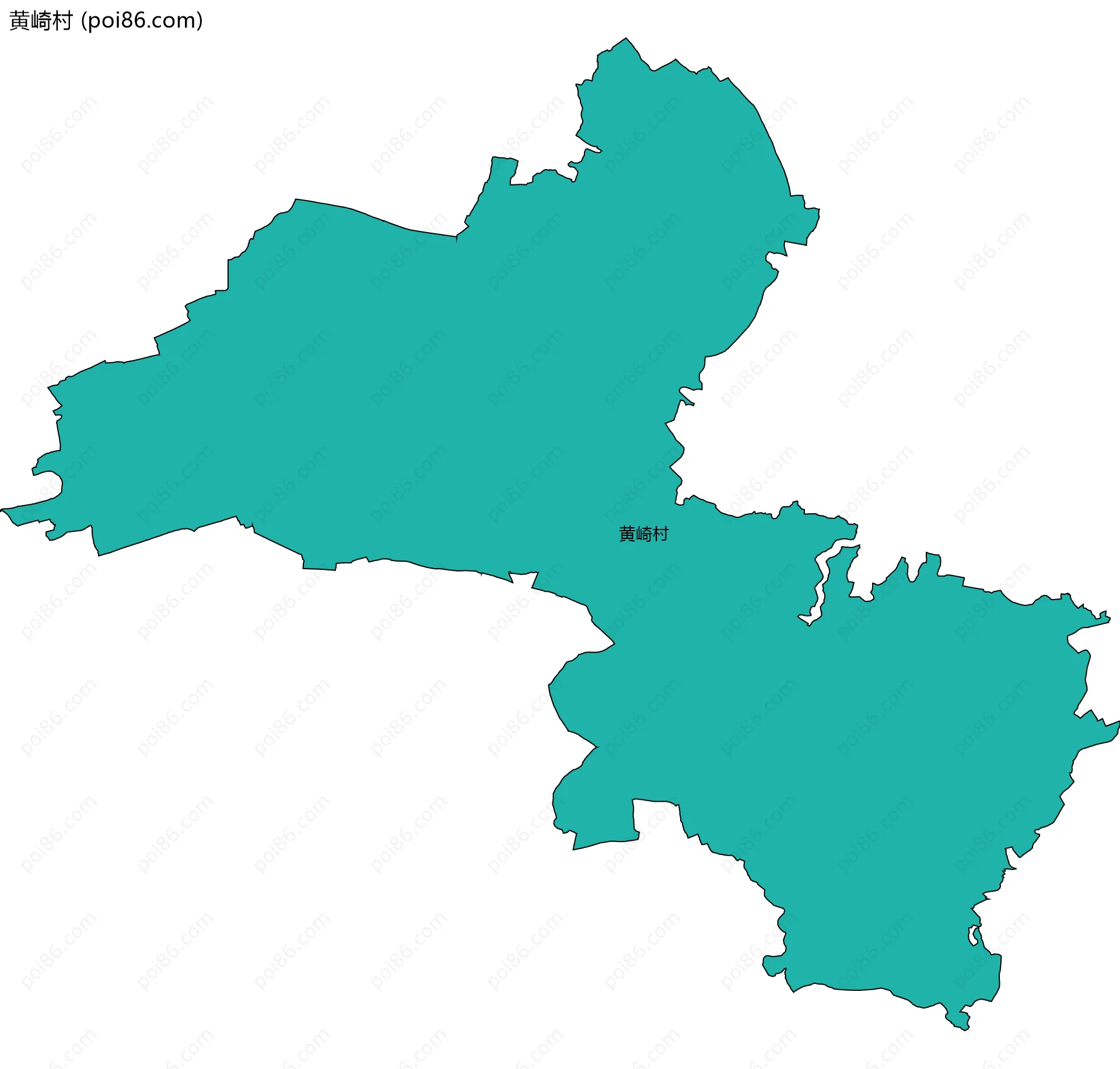 黄崎村边界地图