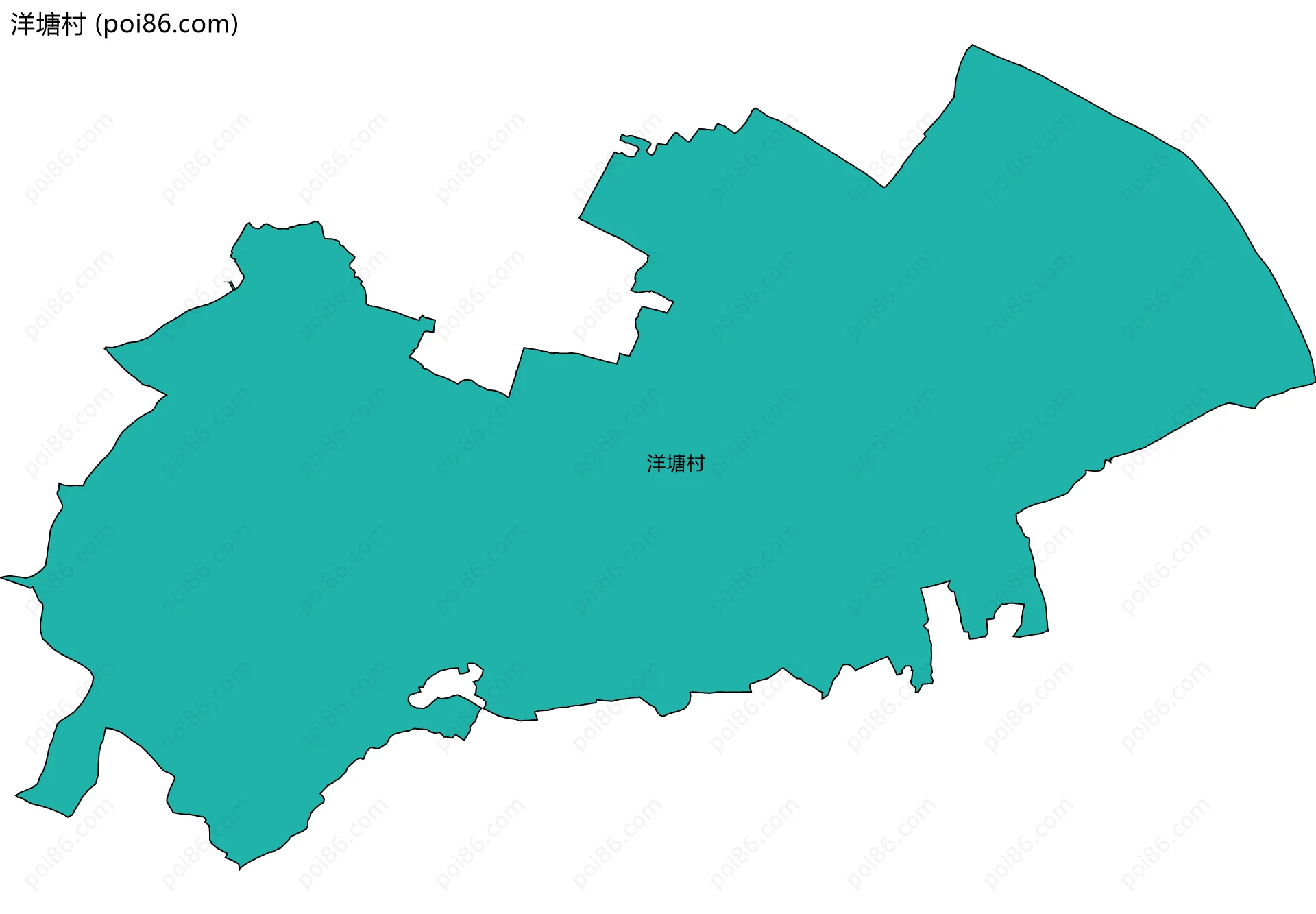 洋塘村边界地图