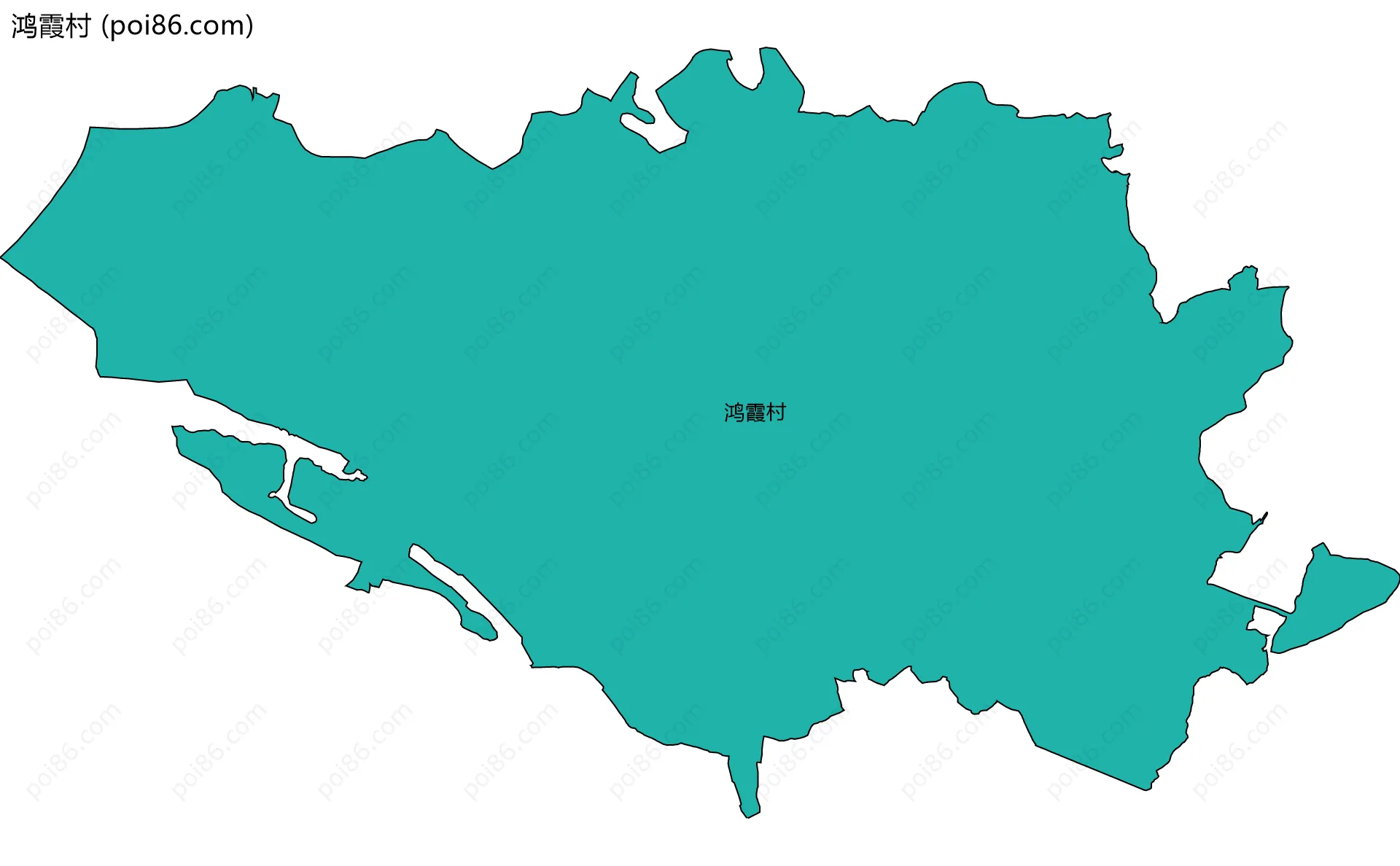 鸿霞村边界地图