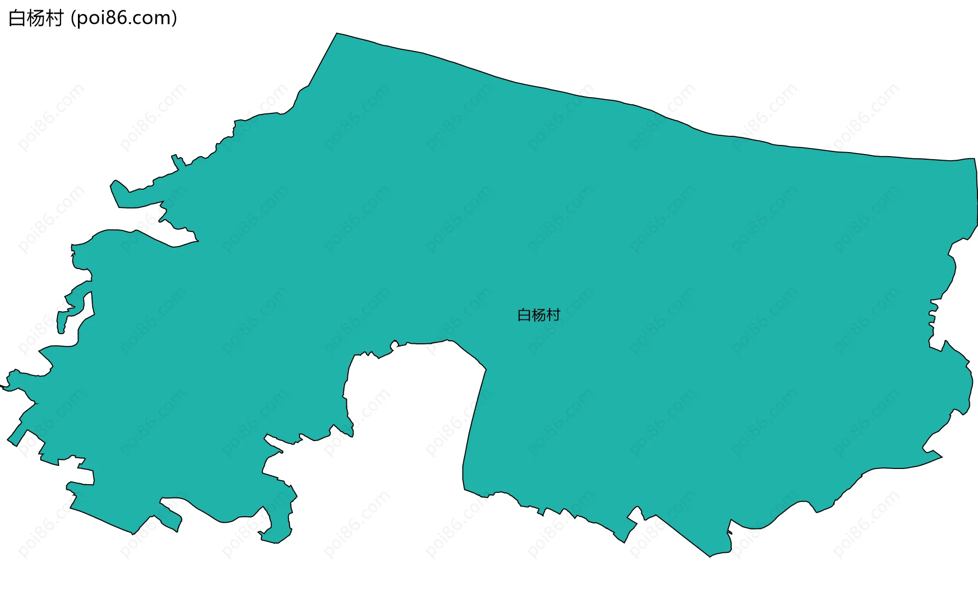 白杨村边界地图