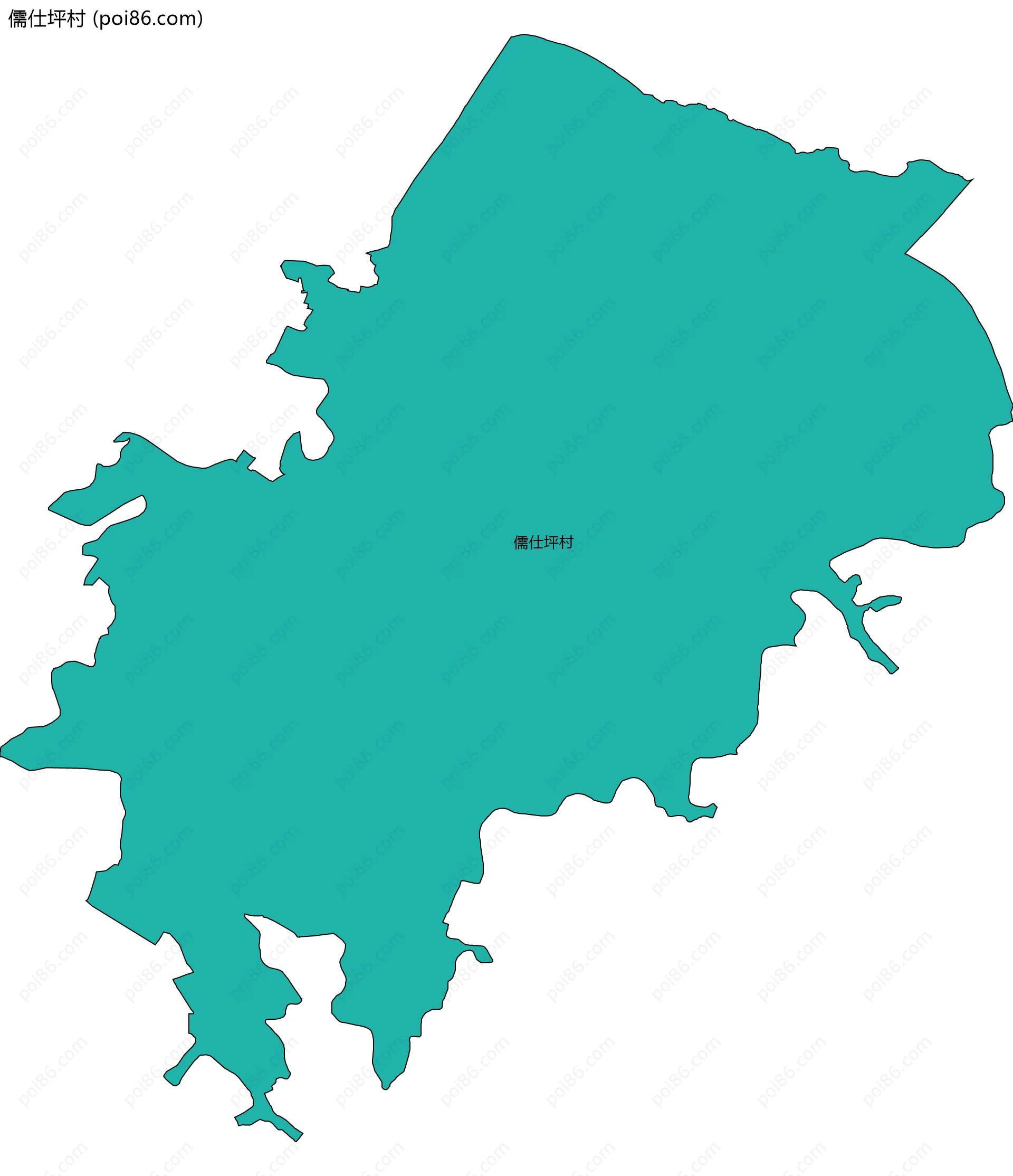 儒仕坪村边界地图