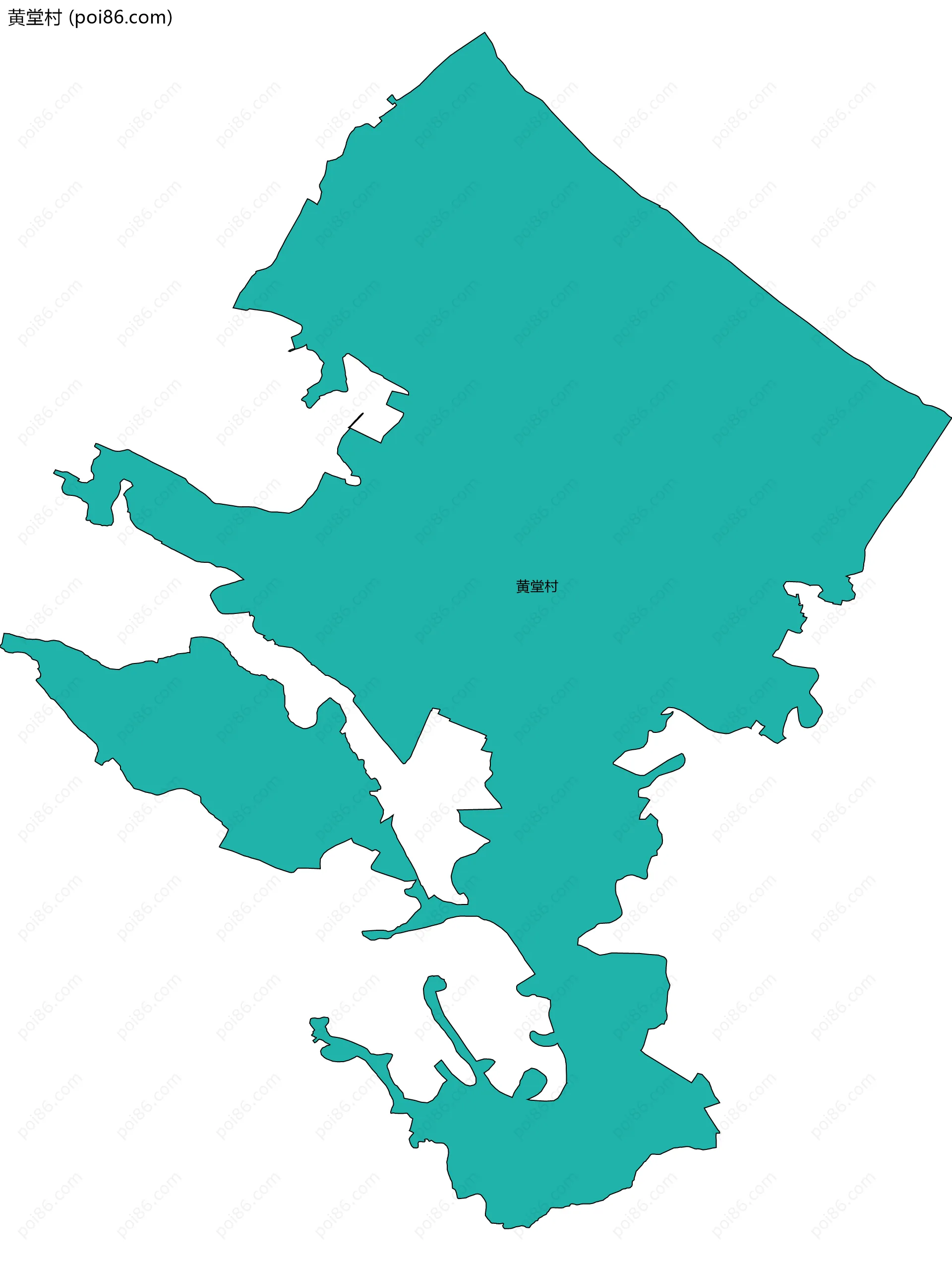 黄堂村边界地图