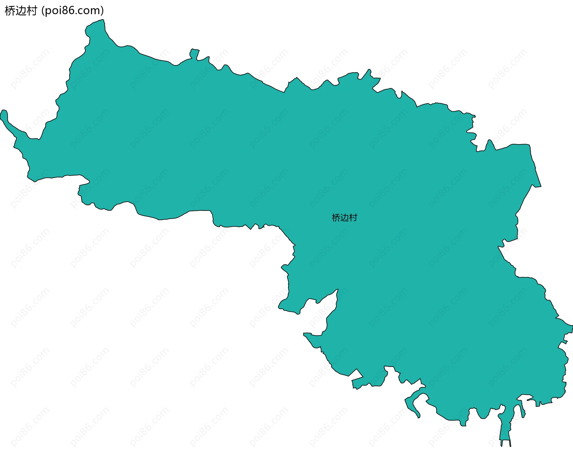 桥边村边界地图
