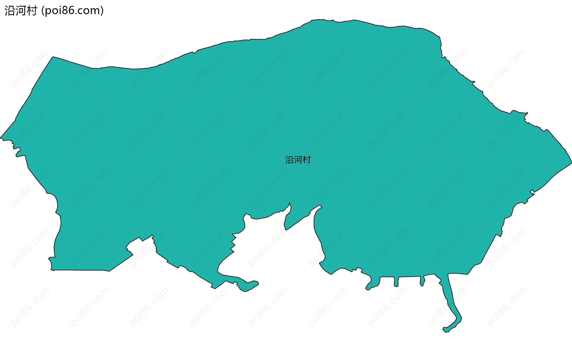 沿河村边界地图