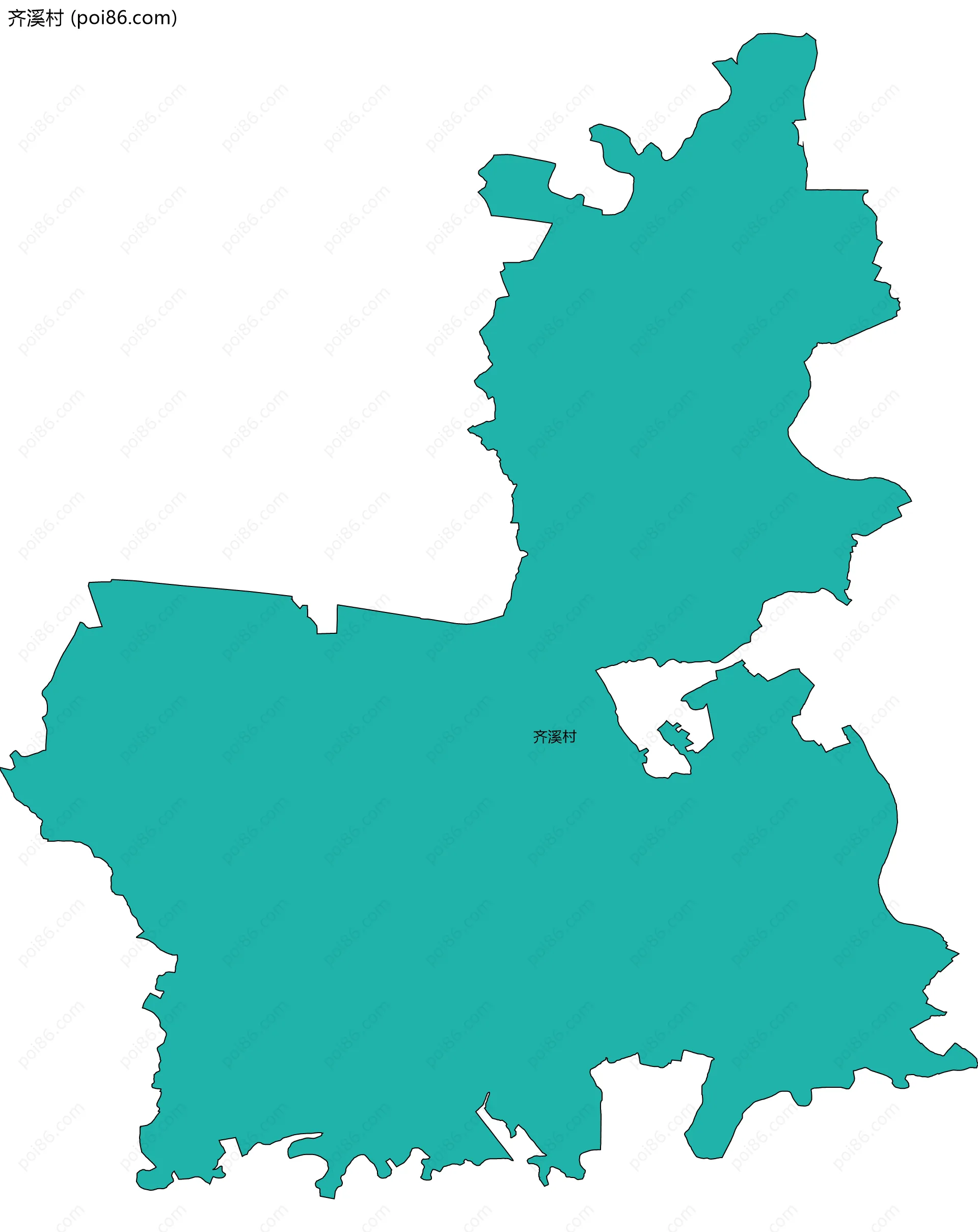 齐溪村边界地图